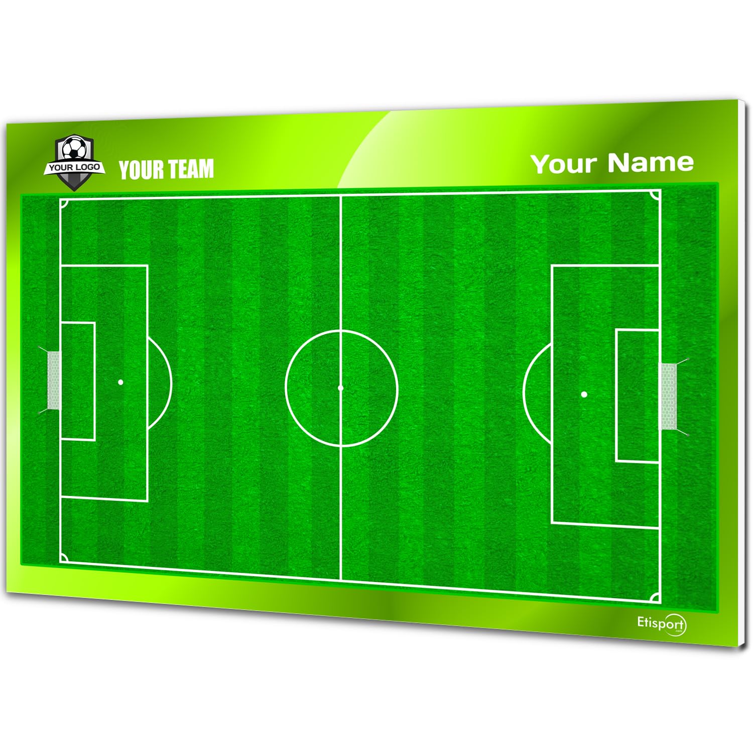 Pizarra táctica Fútbol para Entrenador Personalizada 30,5x20,5cm Tablero borrado seco