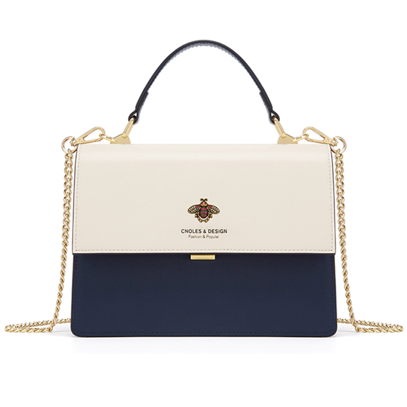 Bolso bandolera de cuero para mujer miniatura 7