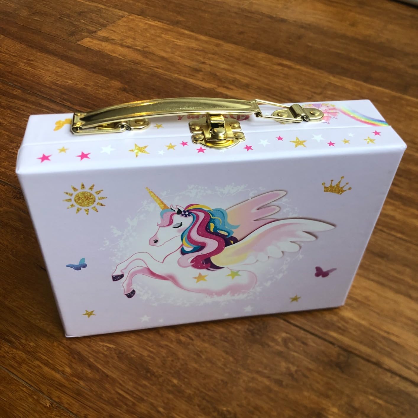 TCJJ DIY bedelarmband maken kit voor meisje met eenhoorn opbergdoos, meisjes sieraden maken kit inclusief kralen, ketting, ring, Kerstmis verjaardag