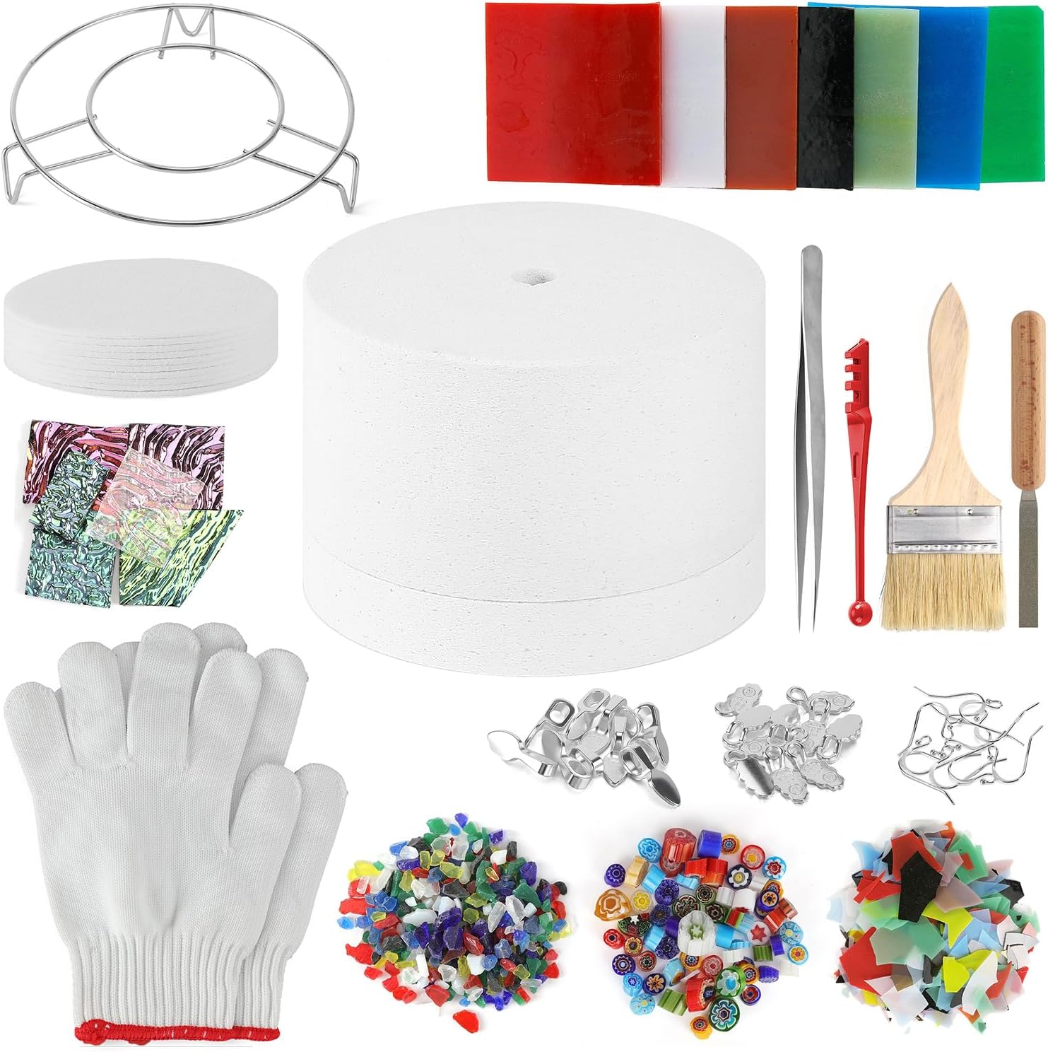 Microwave Kiln Kits for Jewelry Making, Microwave Kiln for Glass Fusing, Microwave Kiln for Clay Pottery, Glass Fusing Kit, Kiln for Pottery at Home, Jewelry Handmake Kit For Adults (Large Klin Kits)
