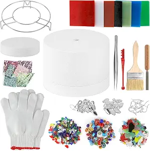 Microwave Kiln Kits for Jewelry Making, Glass Fusing, and Clay Pottery - Home Craft Kit for Adults