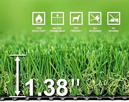 Miniatura 6 de SunVilla césped artificial realista para interiores y exteriores 6.5 pies x 10 pies (65 pies cuadrados)