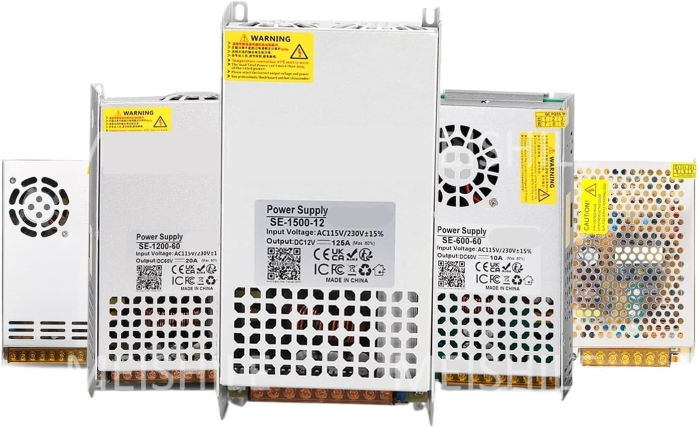 1PCS DC 12V 24V 36V 48V 60V Switching Power Supply 480W, 600W, 800W, 1200W, 1500W Transformer AC 100-240V Adapter SMPS for LED Light Strip Motor (Color : 100-120V/200-240V, Size : 48V_800W)