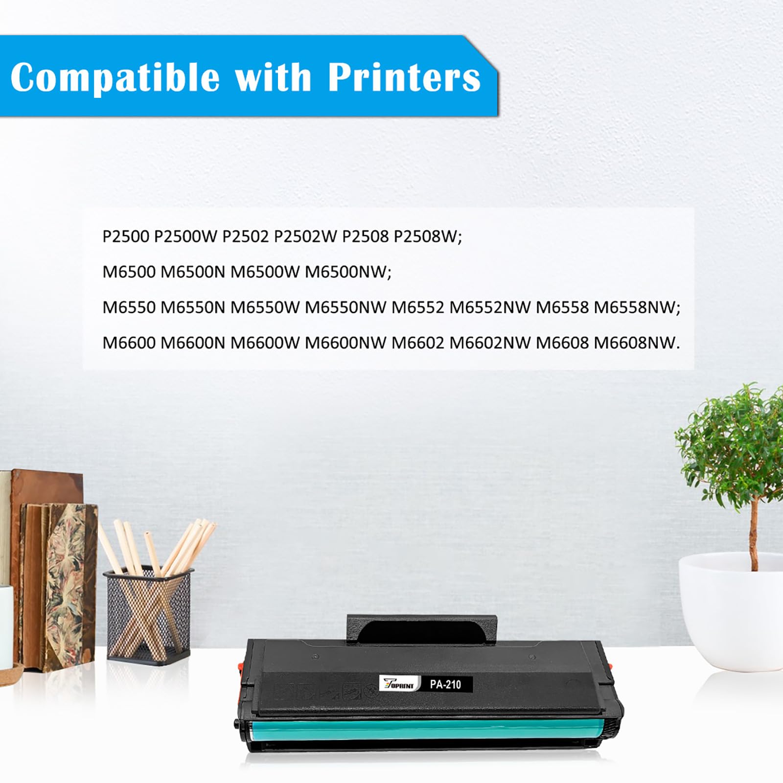 TOPRINT PA210 PA-210 PA 210 Cartuccia Toner Compatibile 1600 Pagine Nero per P2500 P2502 P2502W P2508W M6600N M6600W M6600NW M6602 M6602NW M6608 M6608NW M6550N M6550W M6500N M6500W M6500NW Stampante