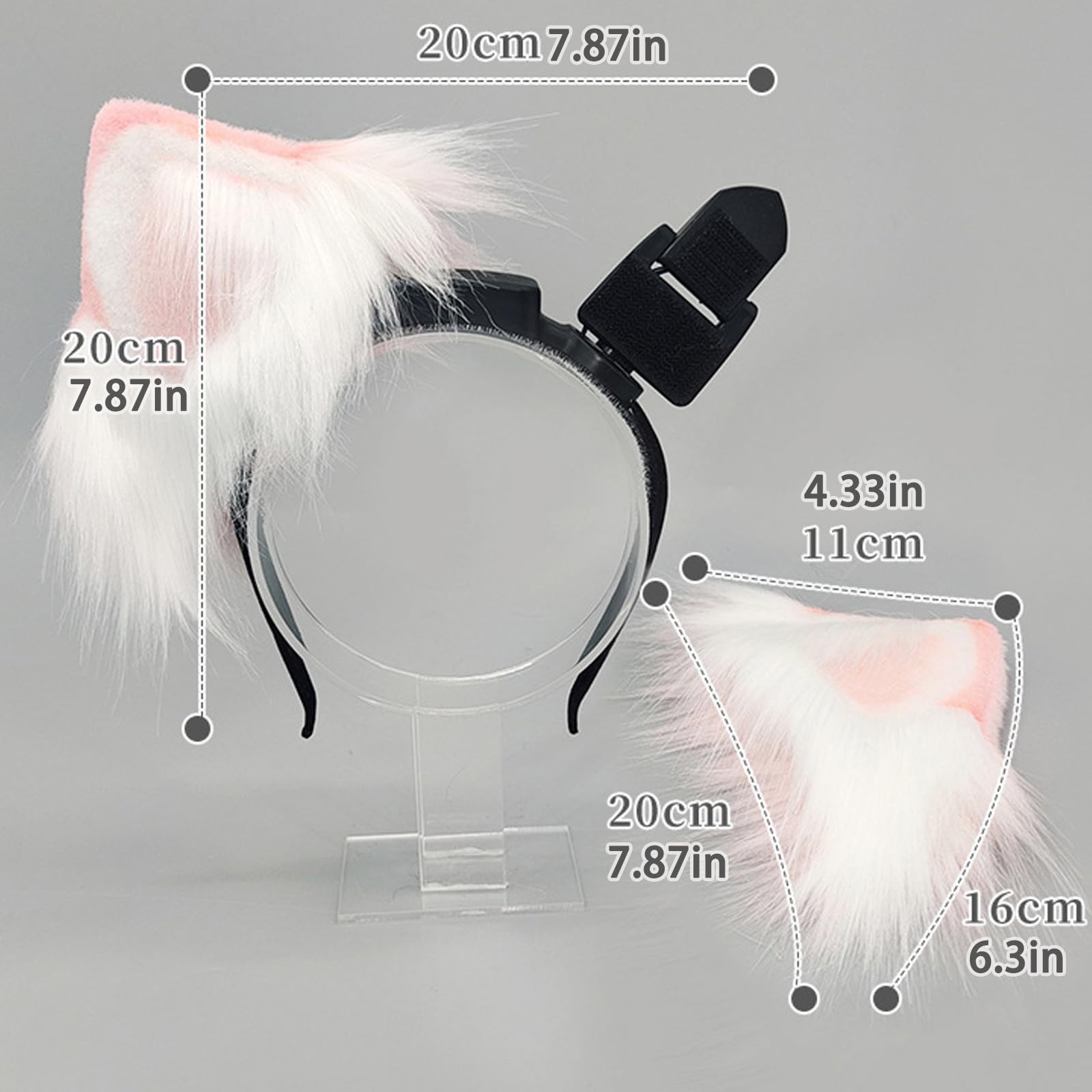 Diadema eléctrica de orejas de gato con modos interactivos, con detección táctil, para fiestas de Halloween, accesorios de cosplay de anime