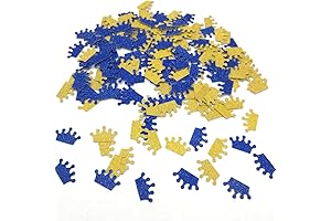 Gold Royal Blue Glitter Crown Confetti for Princess Shower Decorations Birthday Decorations