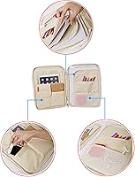 Vista 5 de Documento A4 Bolsa Estuche Impermeable Organizador Portafolio Oficina Viaje Cremallera Multi-Función Bolsa