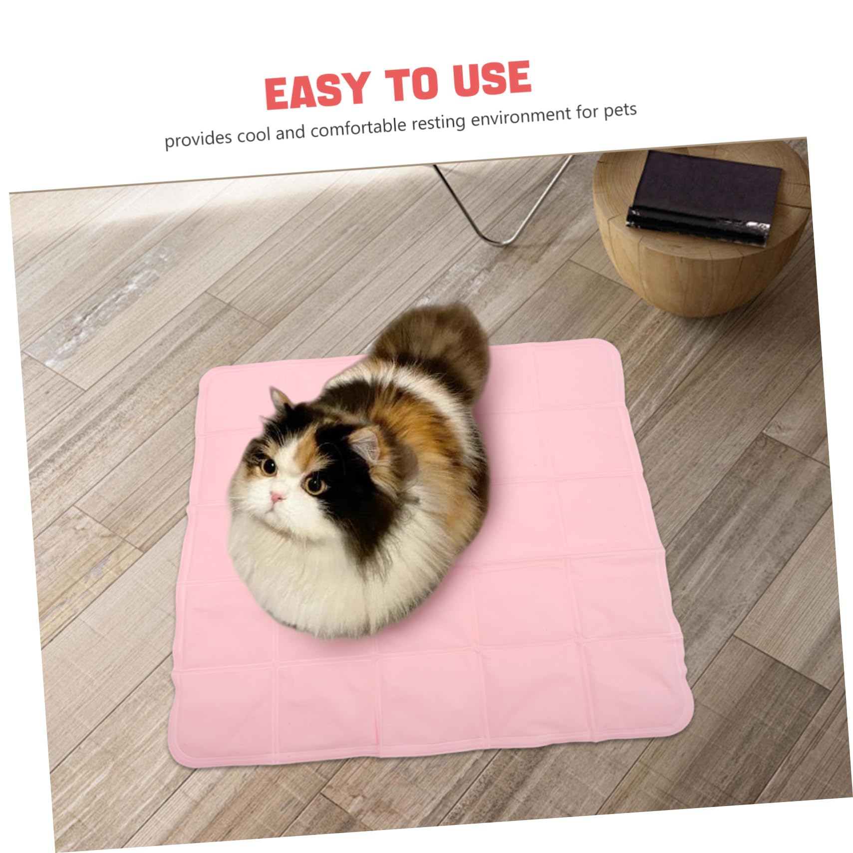 ibasenice Tapis De Glace pour Animaux De Compagnie Coussin De Refroidissement De Chien Tapis De Refroidissement pour Chenil pour Chien De ssement Portable Rose PVC
