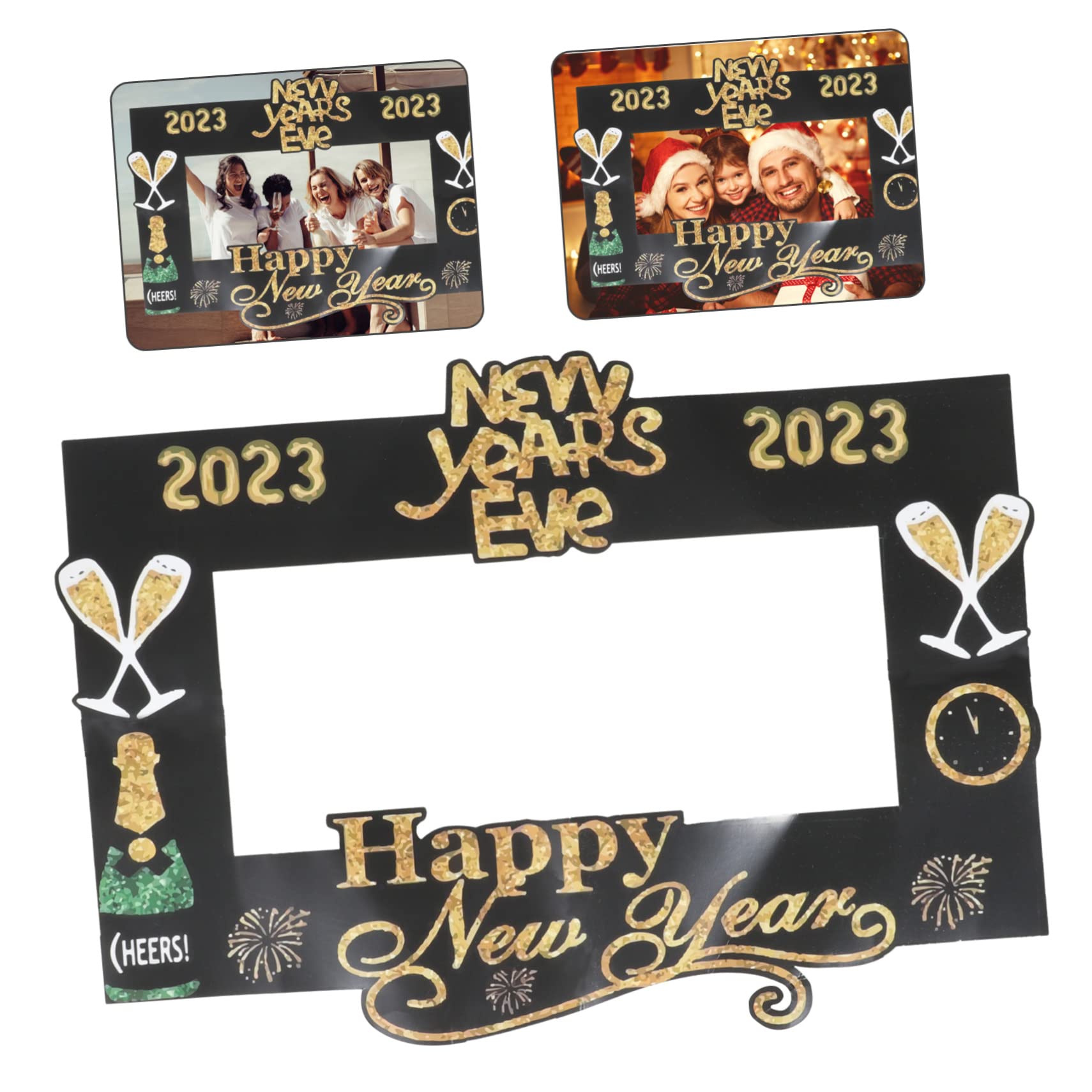 Alipis 5stücke Neujahrs-fotoprops Handgehaltener Fotorahmen Für Silvesterfeiern Leicht Und Tragbar Für Partys Und Neujahrsevents Sorgt Für Fröhliche