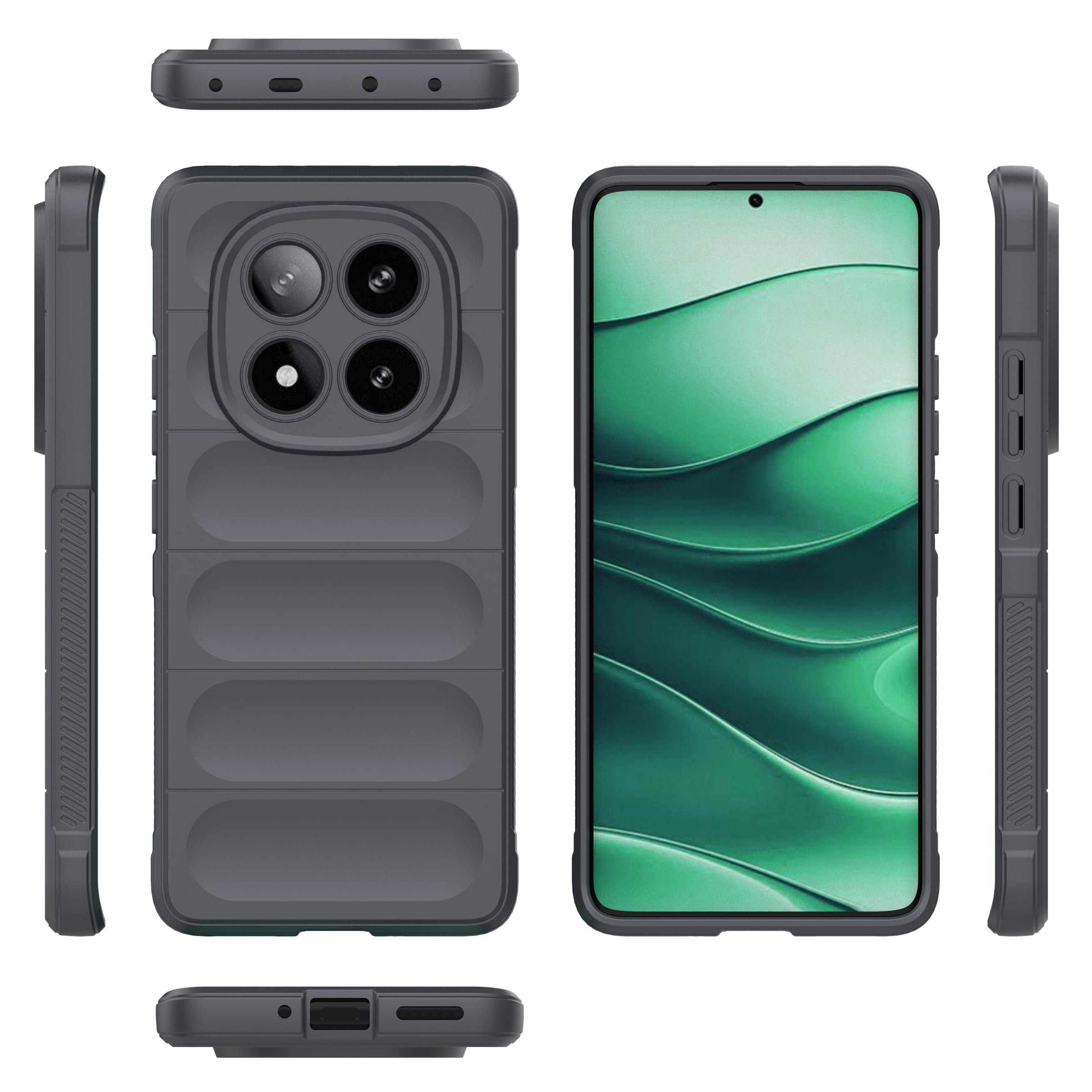 Cover Compatible with Realme P2 Pro 5G,Compatible with Realme P2 Pro 5G Camera Protection Anti-Drop TPU Mobile Soft Case Gray