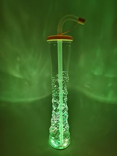 Miniatura 7 de Sweet World USA Paquete de 8 vasos de hielo para patio de 17 onzas, paquete de 8 con posavasos LED para tazas de patio, paquete de fiesta