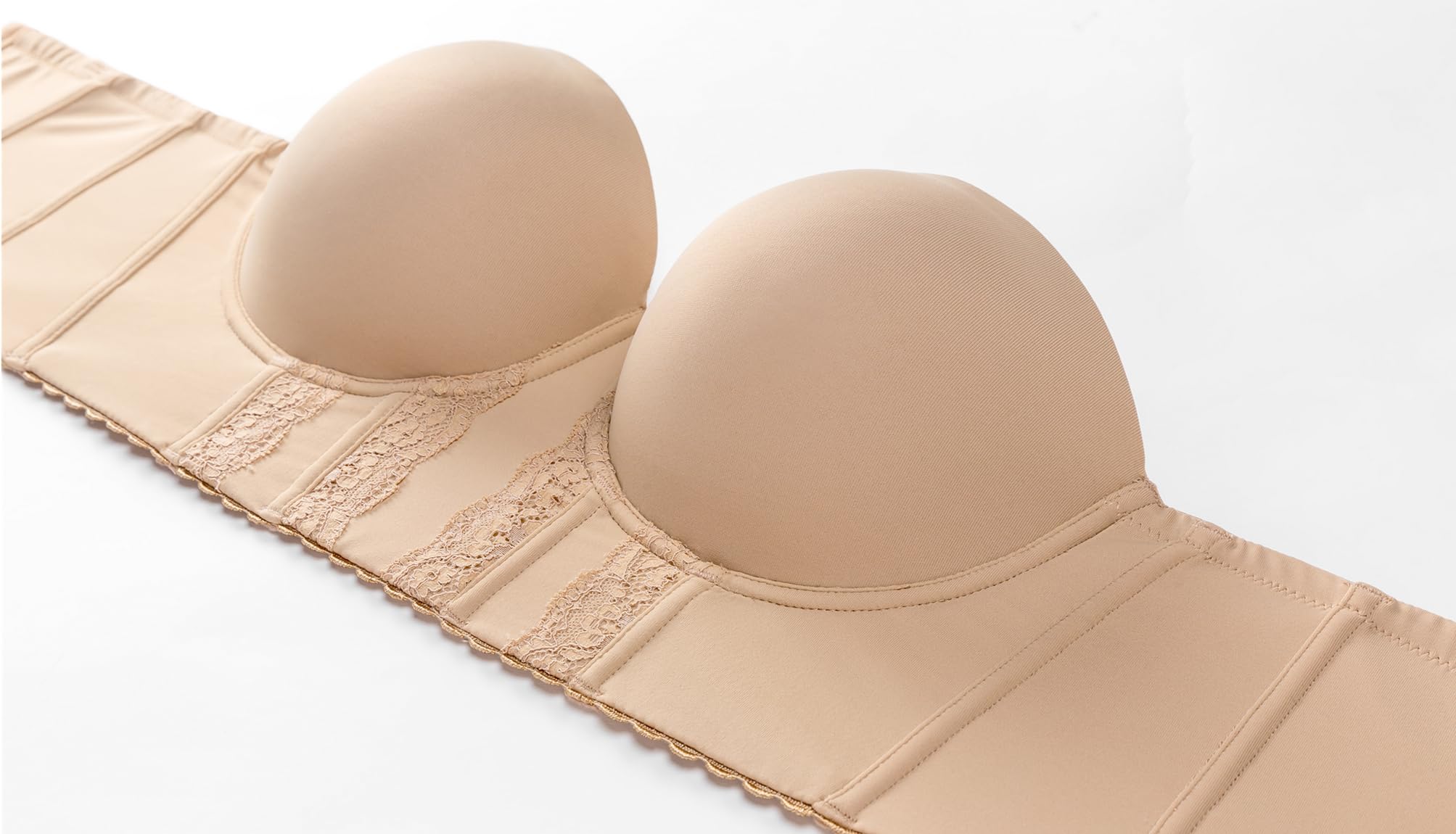 COOVOICE Women Plus Size Seamless Strapless Bra Longline Full Back ...
