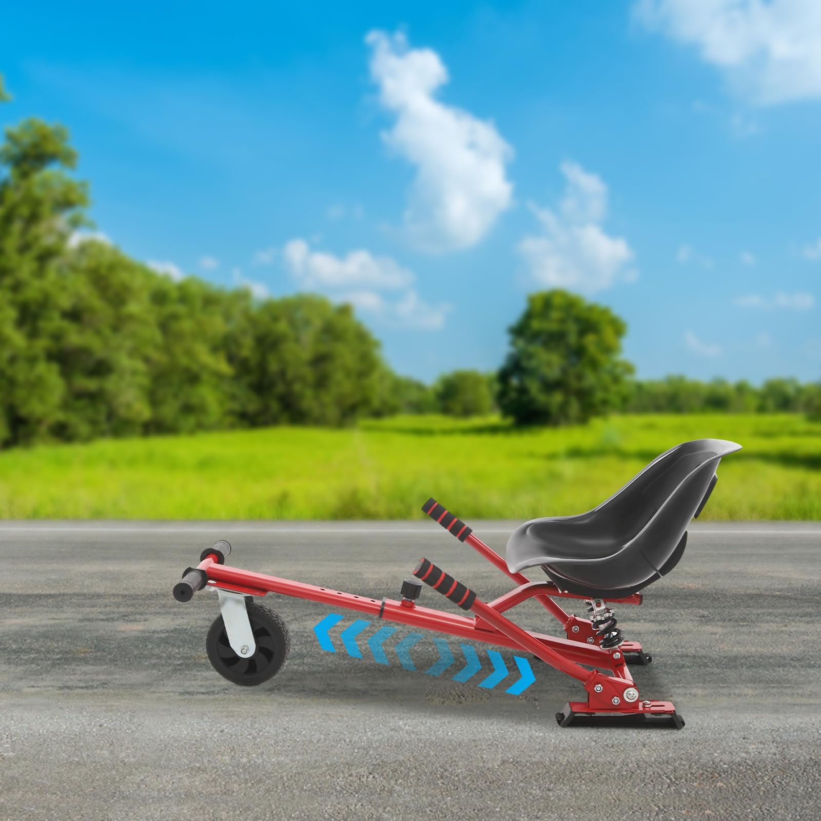 Sedile regolabile Hoverboard, fissaggio universale per scooter di bilanciamento da 6,5 a 10 pollici, accessorio Gokart per bambini e adulti, rosso