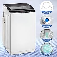 Vista 2 de Winado Lavadora Completamente Automática, Tapa de Vidrio Templado de 30 Libras Lavado Portátil con Bomba de Drenaje, 8 Programas de Lavado 5 Niveles