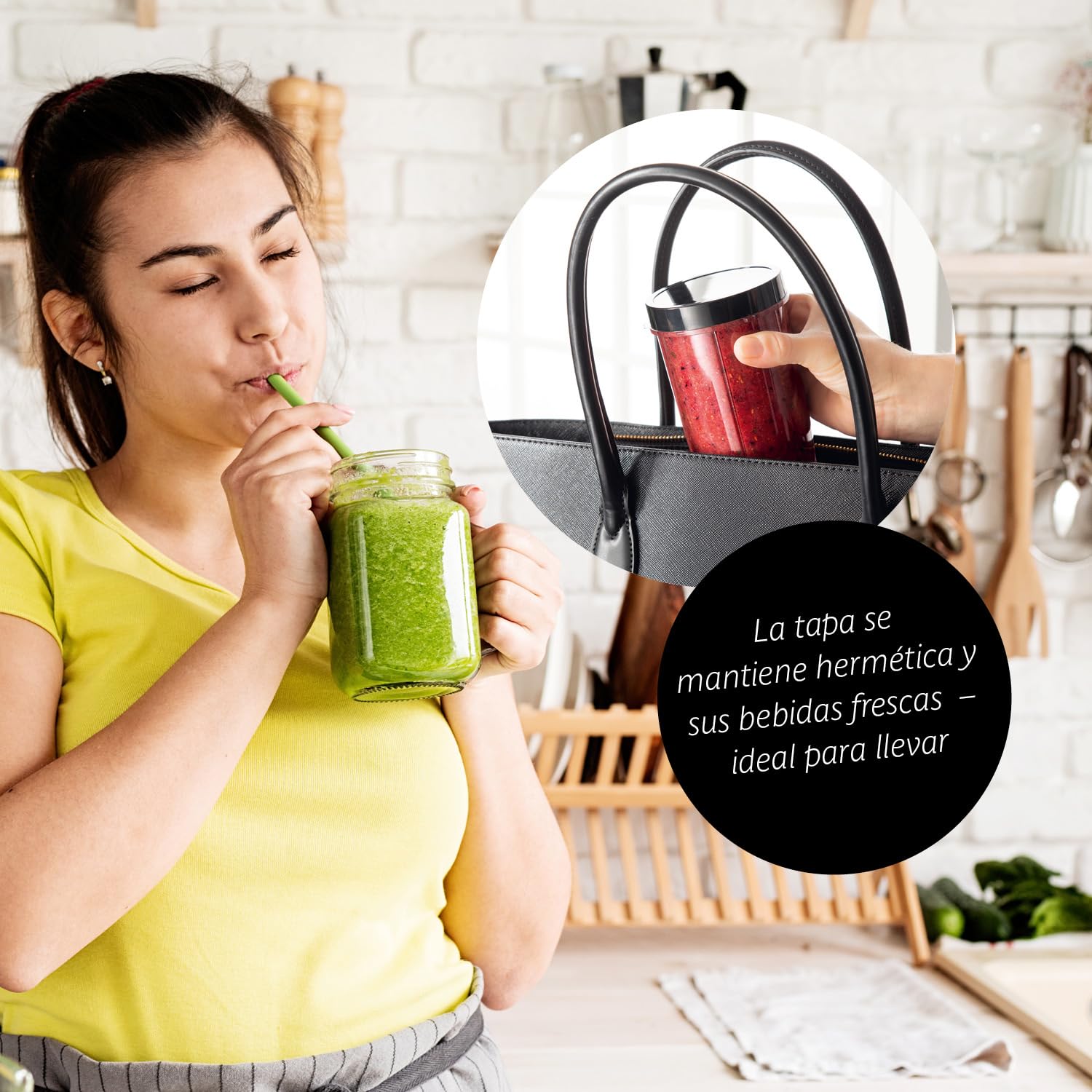 GOURMETmaxx Mr. Magic Batidora Con Pack de Accesorios XXL | 18 Piezas | Tapas Herméticas | Procesador de Alimentos Para Batidos, Smoothies y Más