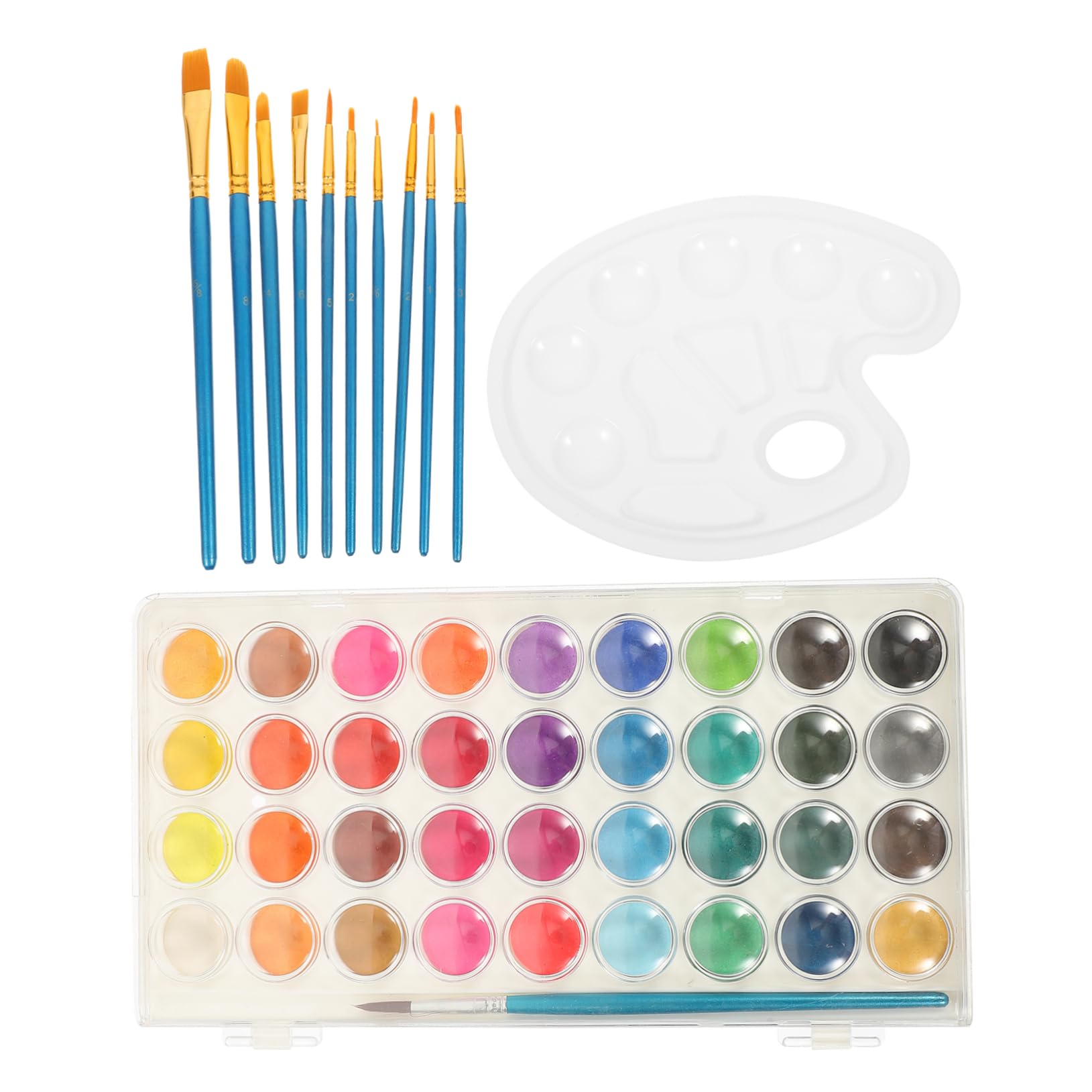 STOBOK 5 Juegos con Cepillo de Bandeja de Pintura Pincel Plano Manualidades para niños de 4 a 8 años Acrylic Paint Cuadros Infantiles Cepillo de Pintura Suministros de Pintura Abdominales