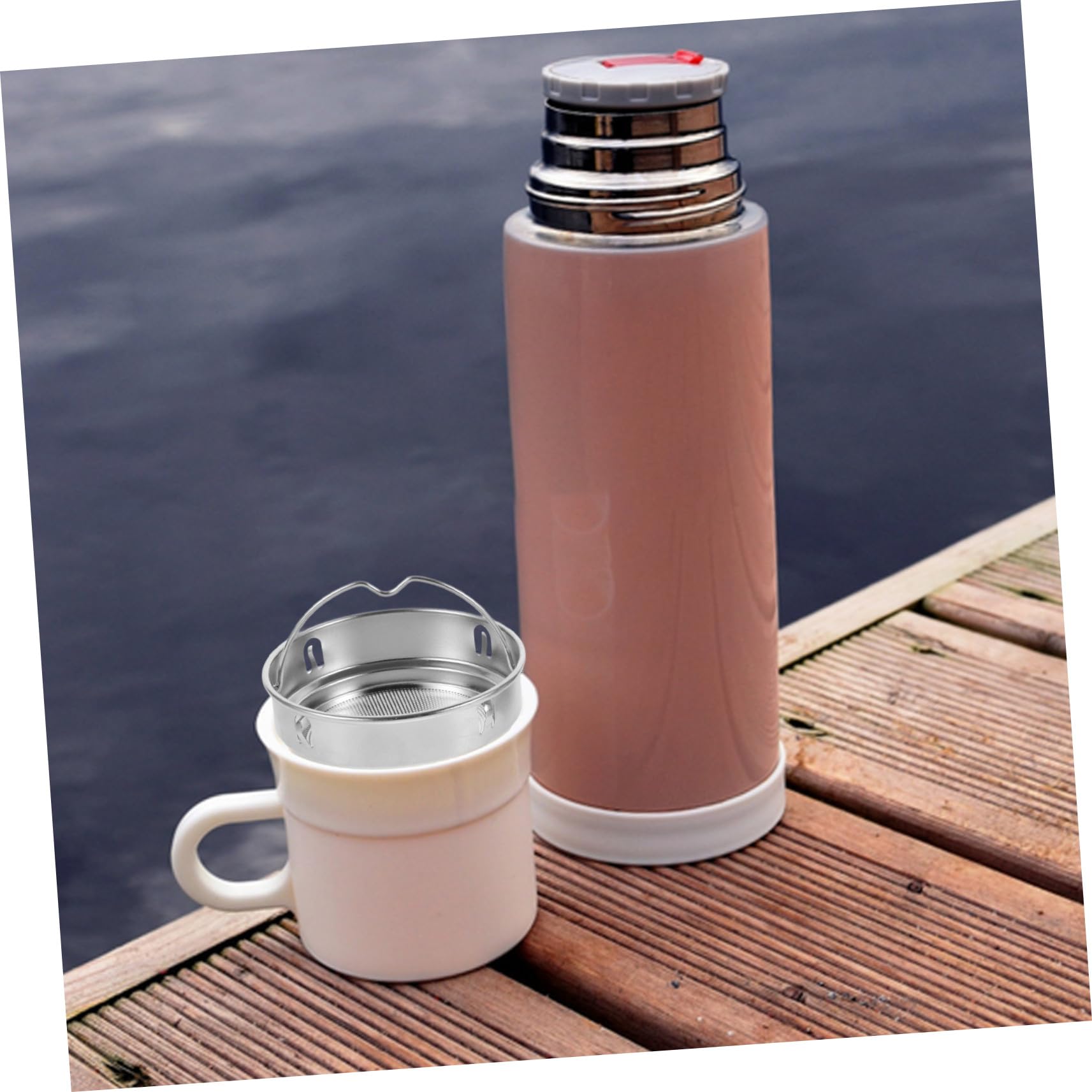 STOBAZA 2pièces Infuseur à Thé Acier Inoxydable Réutilisable Filtre à Maille Fine Compatible Avec Bouteilles Et Précis Pour Amateurs De Thé
