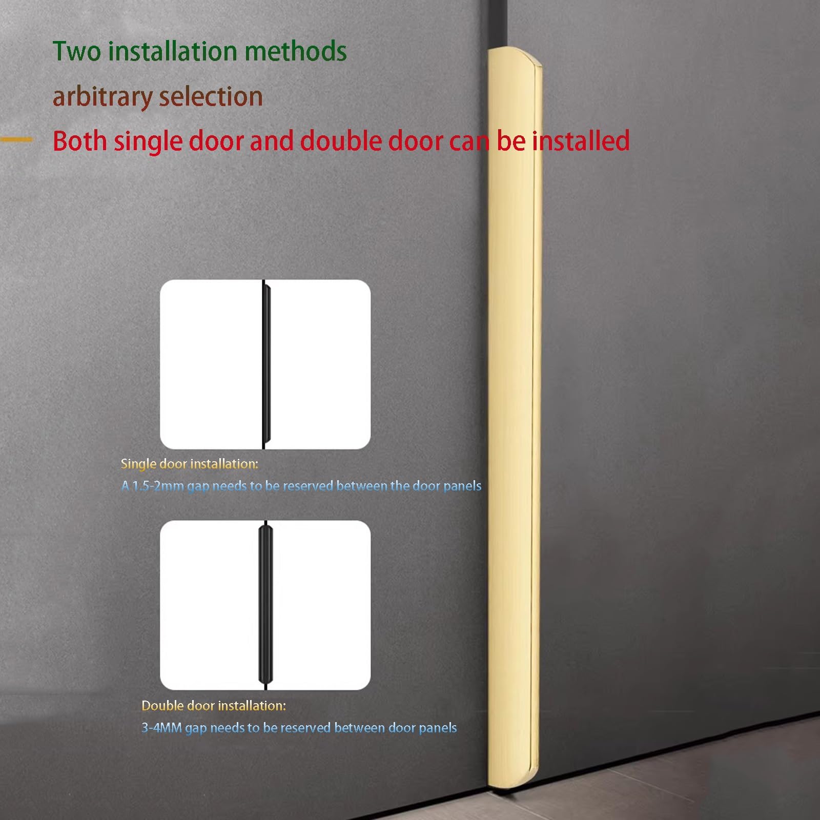 4 Sztuk Ukryte Uchwyty Ukryte, Uchwyty Do Szaf Ze Stopu Aluminium Do Łazienki, Szafy, Szafy, Pokoju Dziecięcego(Brushed gold,500mm)