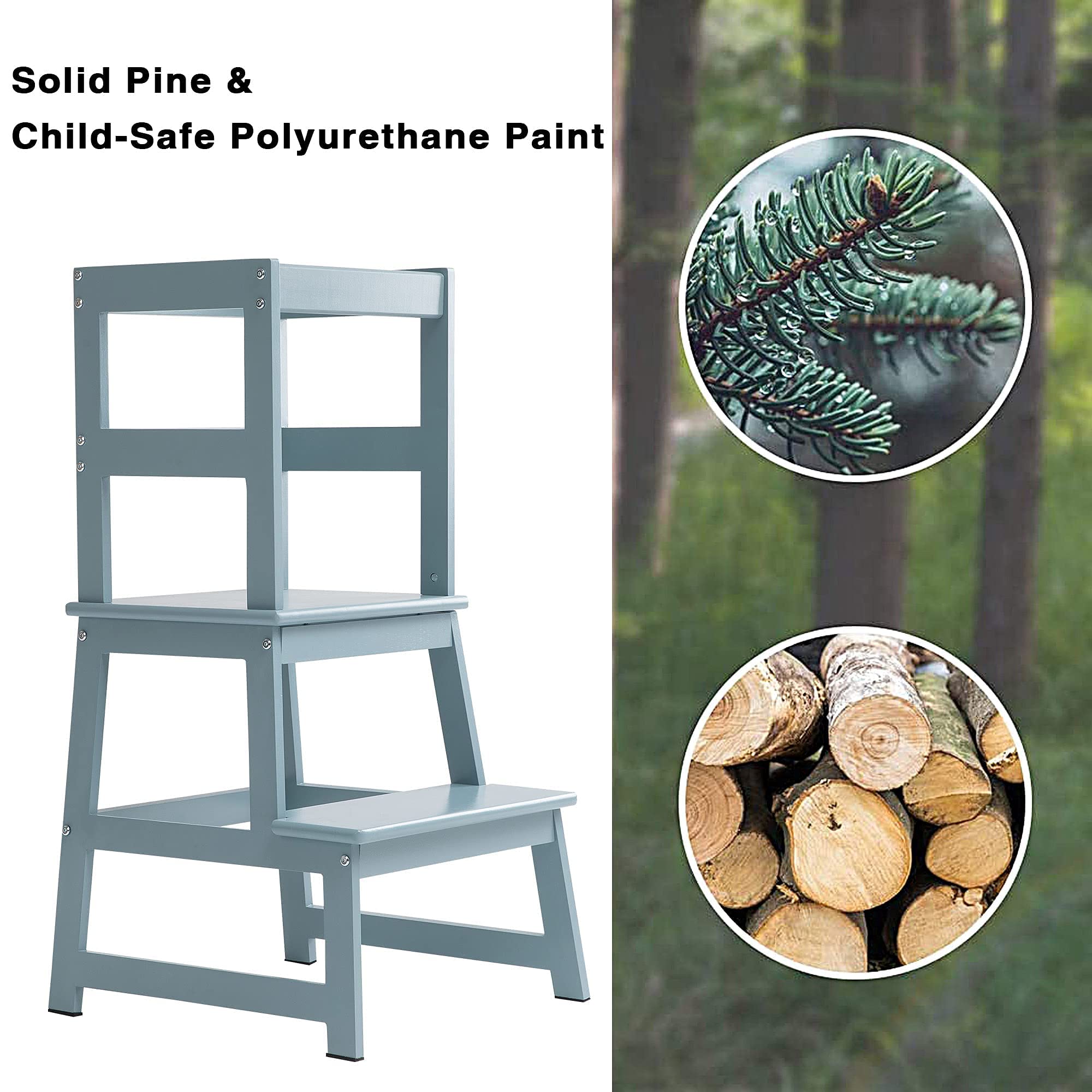 Kitchen Step Stool for Toddlers,Kids Montessori Learning Stool,Baby