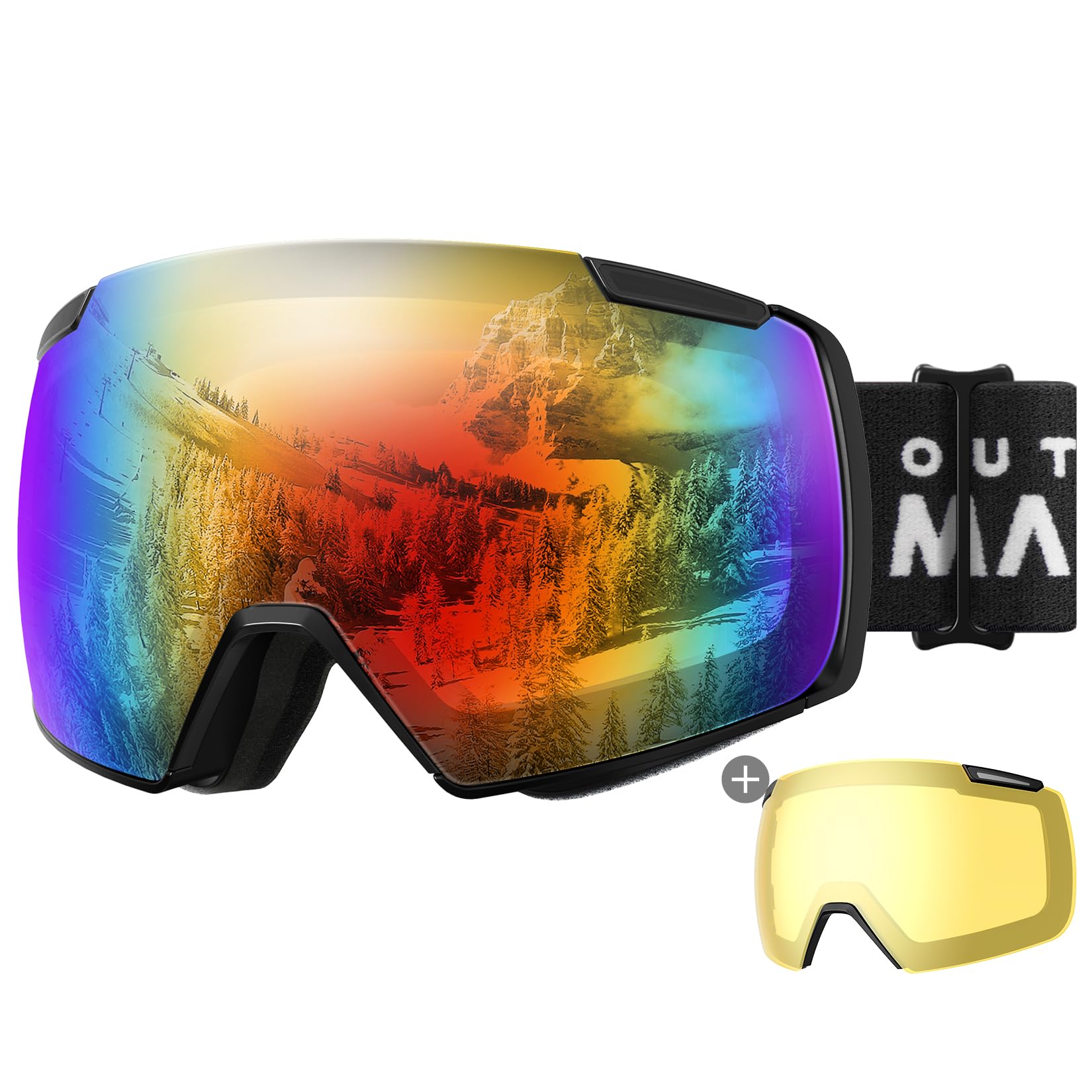OutdoorMaster Heron Ski Goggles Magnetic 2 Lens Toric Set Anti-Fog UV400 — image 1