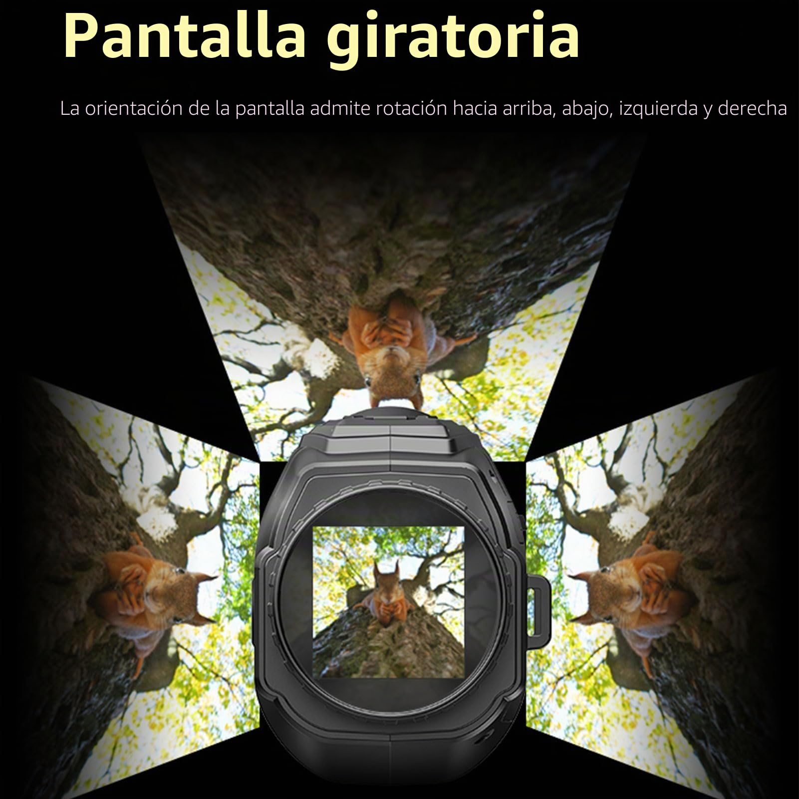 Denash Gafas de Visión Nocturna, Telescopio Monocular Infrarrojo Digital 4K, Binoculares de Visión Nocturna Recargables con Zoom de 28x para Acampar el Senderismo