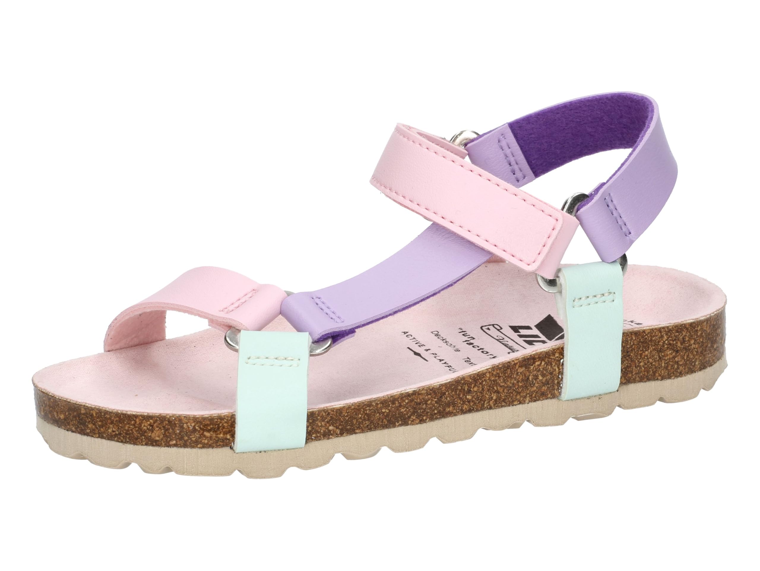 Lico Boys Girls Bioline Sandal Mules, Pink/Purple, 25 EU