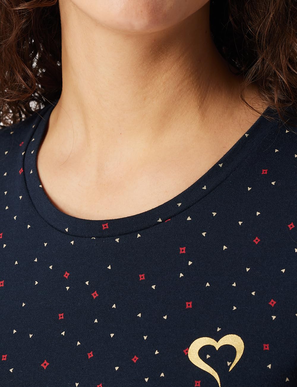 Schiesser Pidżama — zestaw Kobiety Schiesser Damen Schlafanzug Lang Mit Bündchen Baumwolle - Nightwear