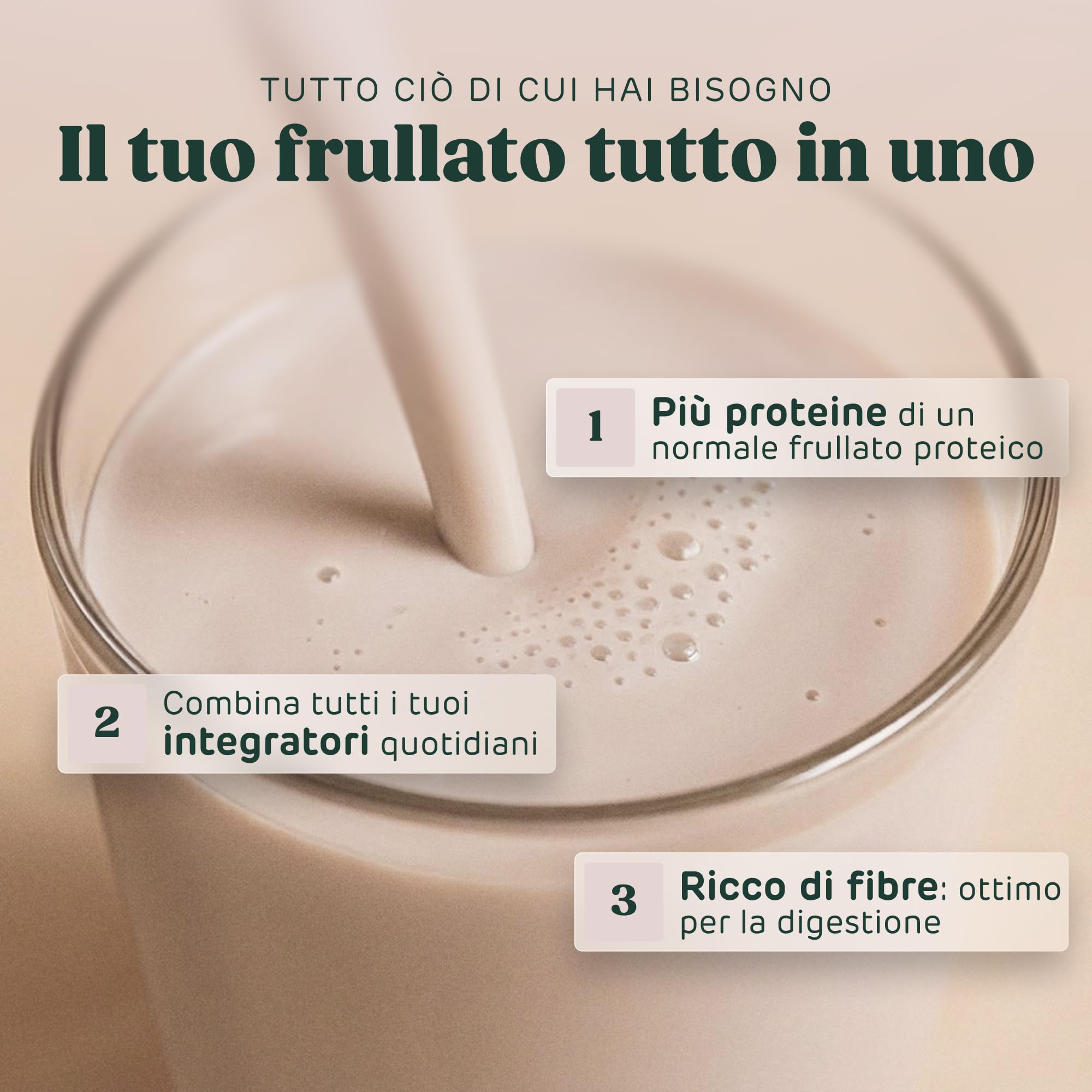 Saturo Pasto Sostitutivo Frullato Gusto Natural | 36 g di proteine & senza zucchero | 400 kcal | Vegano | Pasto Bevibile con Nutrienti Essenziali | 6 x 400 ml