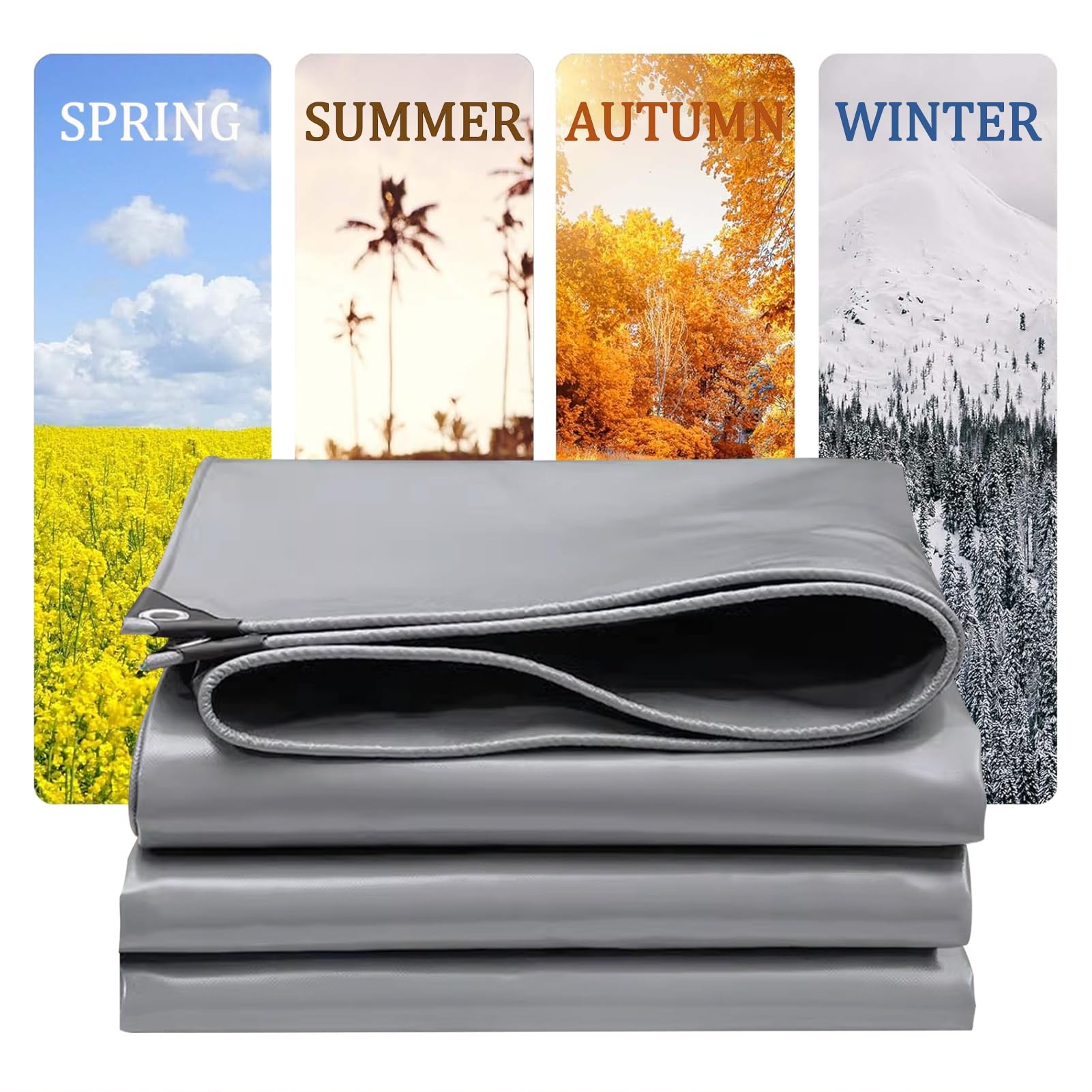 Bâche de protection imperméable, tapis de sol durable avec œillets et bords renforcés