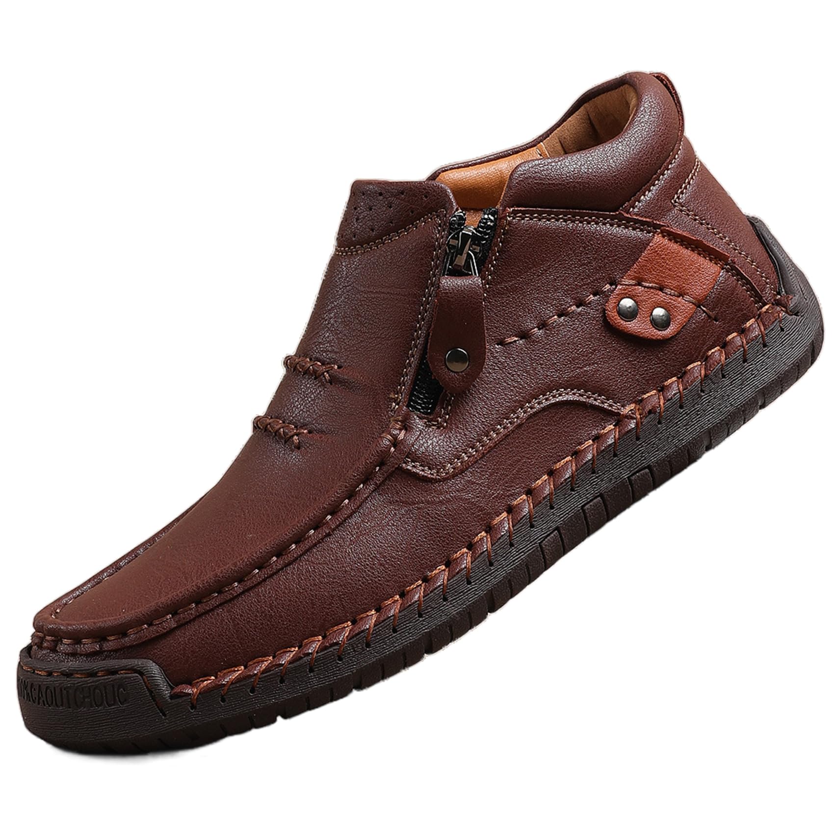 The First Young Driving Boots Men, The First Young Shoes Men, Handmade Premium Leather Slip-On Boots Travel & Outdoor