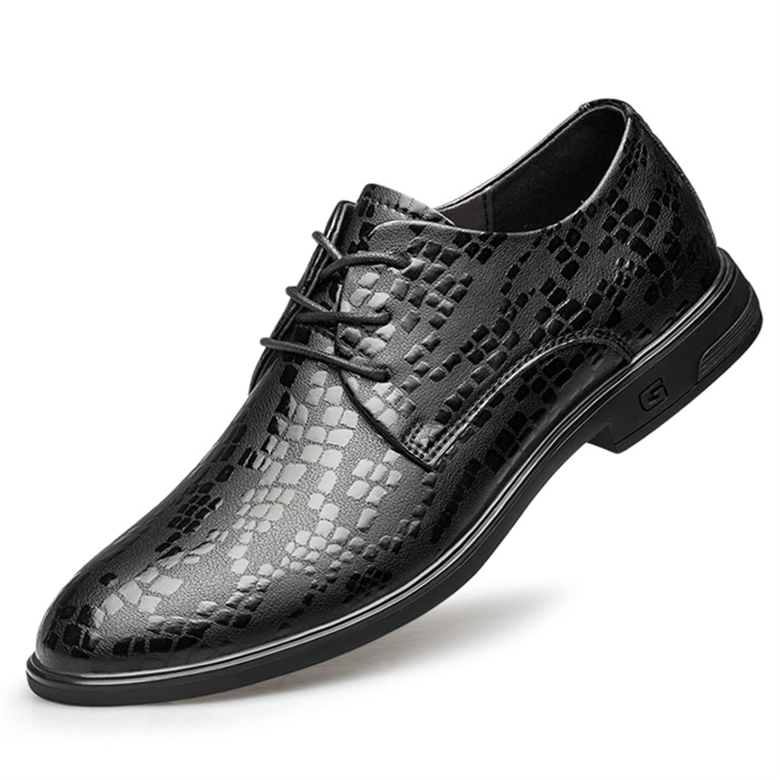 Kleid Oxford for Männer schnüren Florale runde Zehen Derby Schuhe Faux Leder Low Slip Resistant Block Heel Geschäft Geeignet für viele Gelegenheiten.