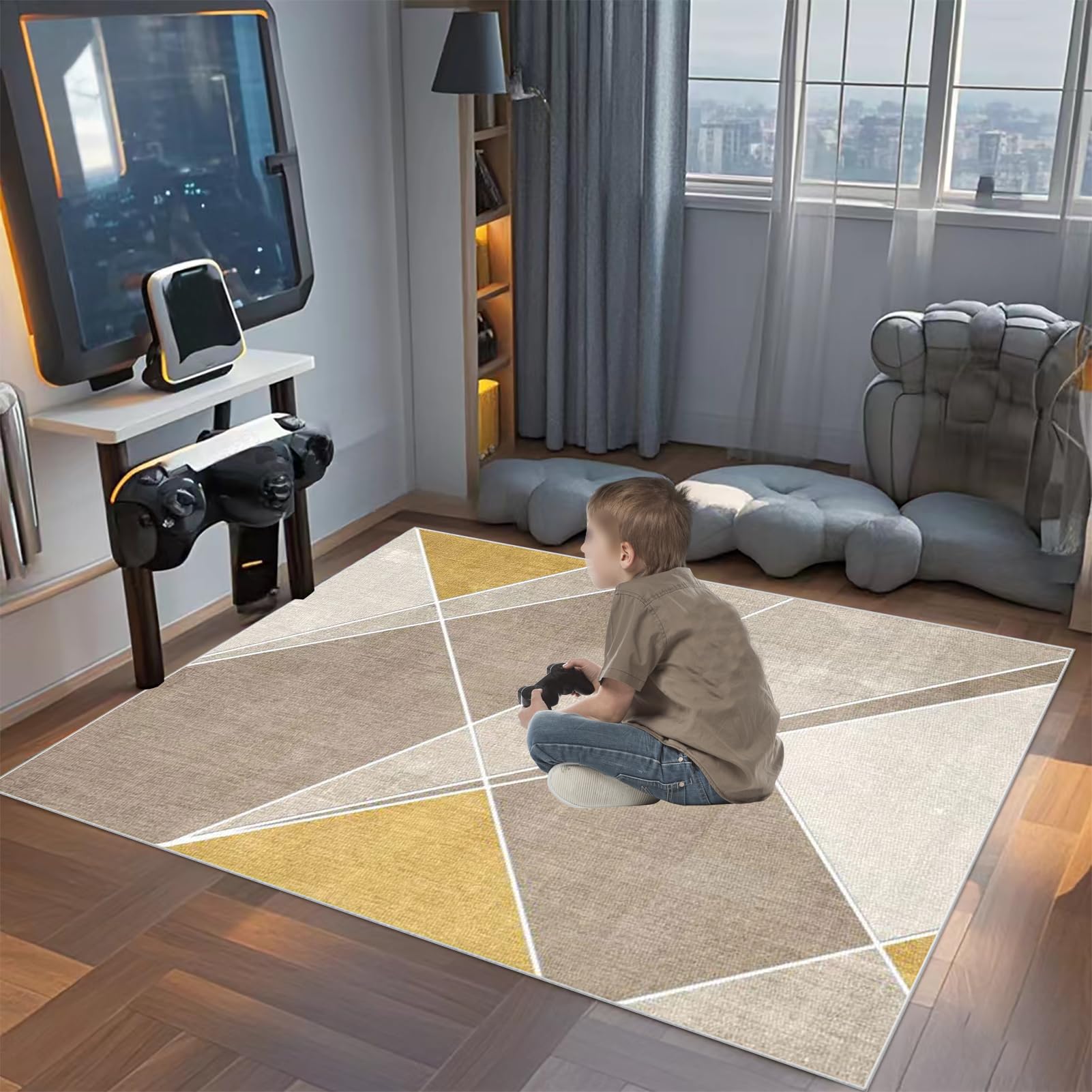 Tappeto Salvapavimento Tappeto Sedia Ufficio Gaming Antiscivolo, Protettore del Pavimento Tappetino per Sedia da Ufficio con Ruote per Parquet Pavimenti Duri 90 x 120 cm