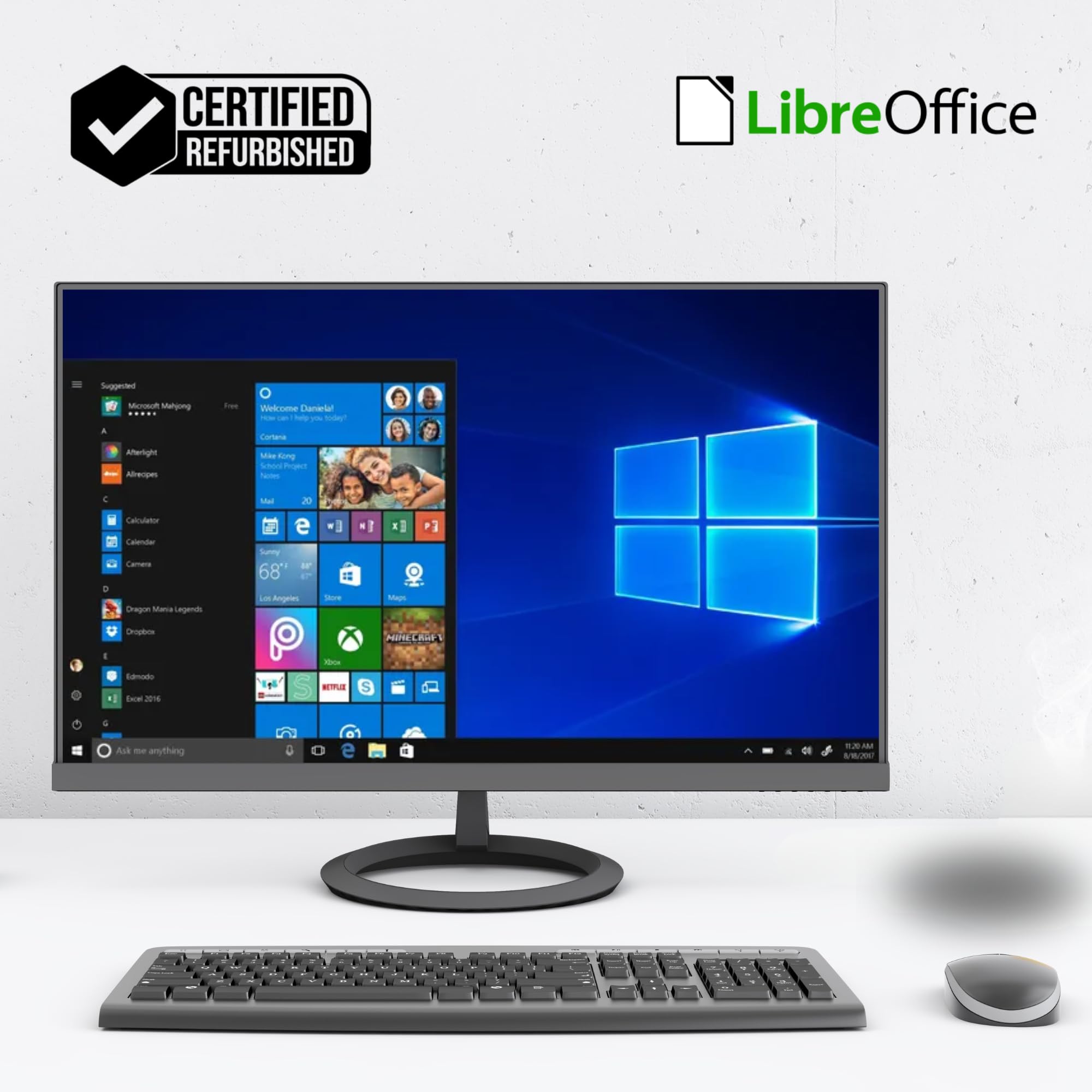 Lenovo PC Computer Desktop Thinkcentre M80s SFF - Processore Intel i5-10400 6 Core 2.90 Ghz - Ram 8Gb SSD 256Gb - GPU NVS310 Win 11 Pro (Ricondizionato)