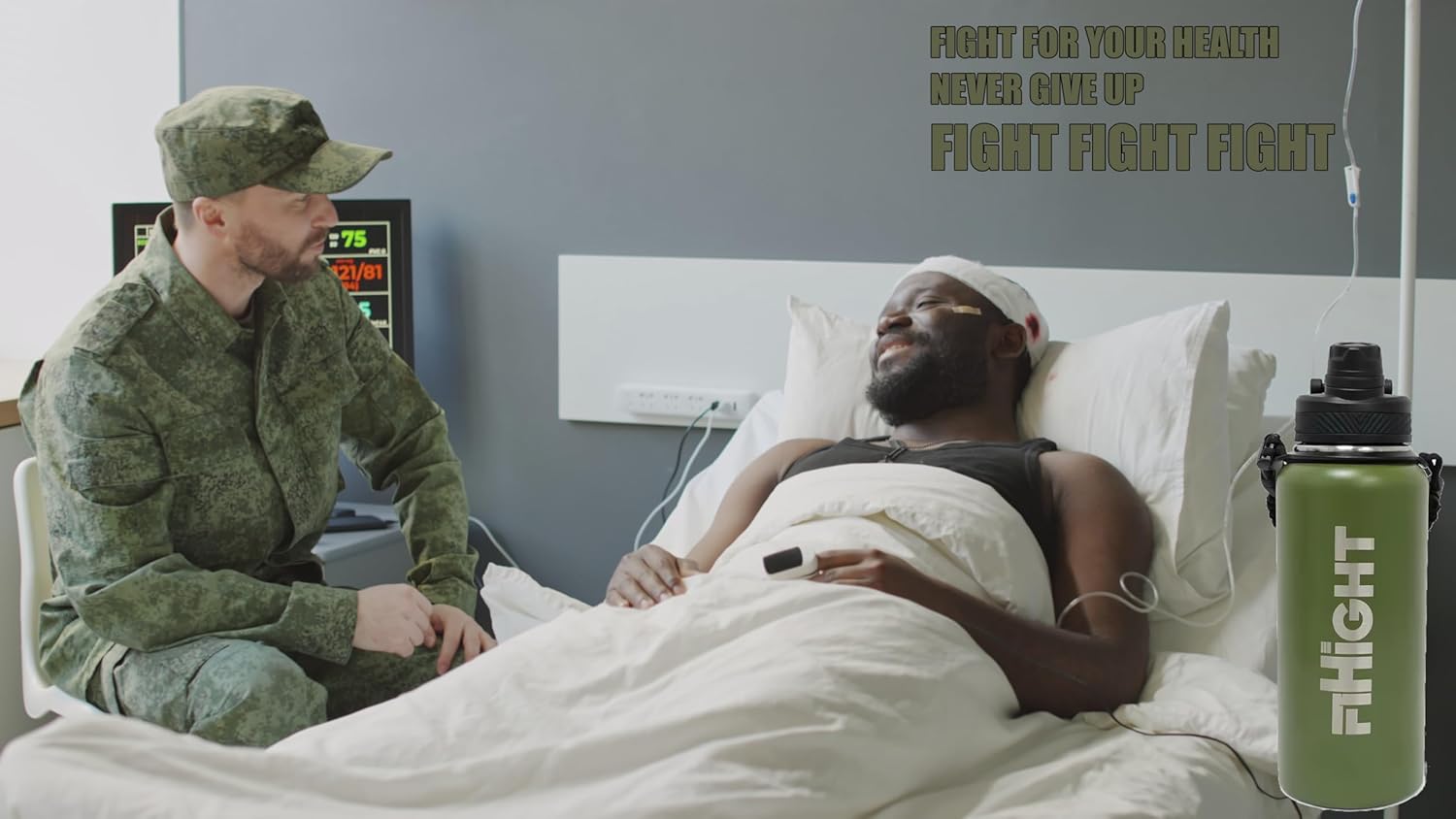 -Motivational Water Bottle,Double wall Vacuum Insulated- 32 oz for Hot-12H and Cold -24 Drinks.Stainless steel (inner 304,outer 201).A lid with two drinking options.Two Handles - Image 7