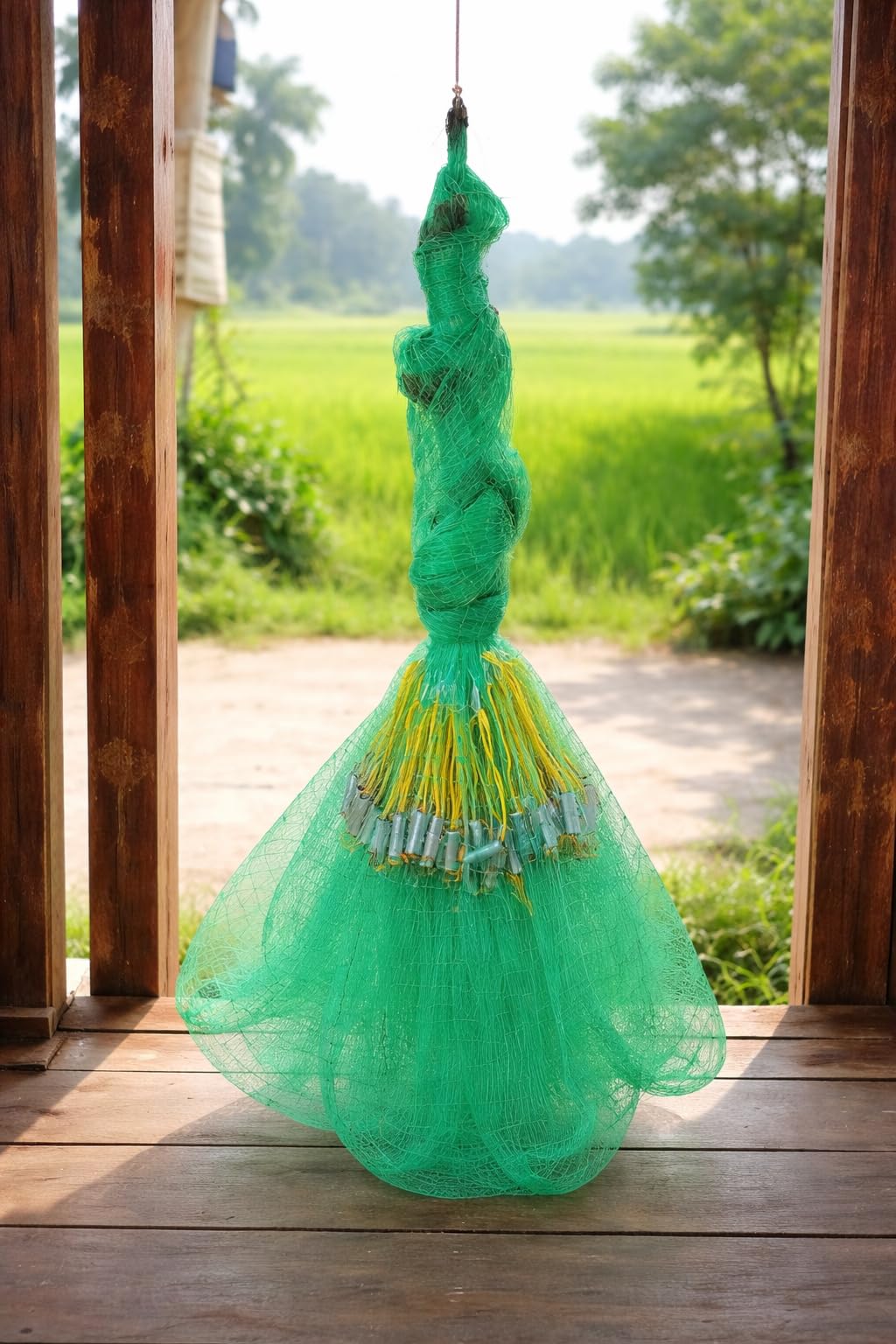 Premium Cast Net 12. Feet Height | 35mm Mesh | 4.5 Kg Heavy Weight Nylon 32NO Castnet with Aluminium Coated Lead Sinkers-image-47
