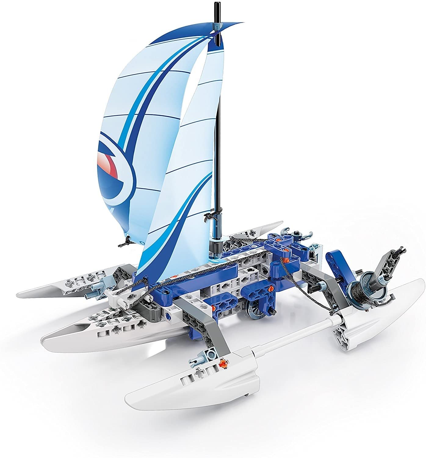 Clementoni - 19048 - Scienza e Gioco - Laboratorio di Meccanica - Trimarano + Moto d'Acqua - Made in Italy - Set Costruzioni Bambini 8 Anni+ (Versione in Italiano)
