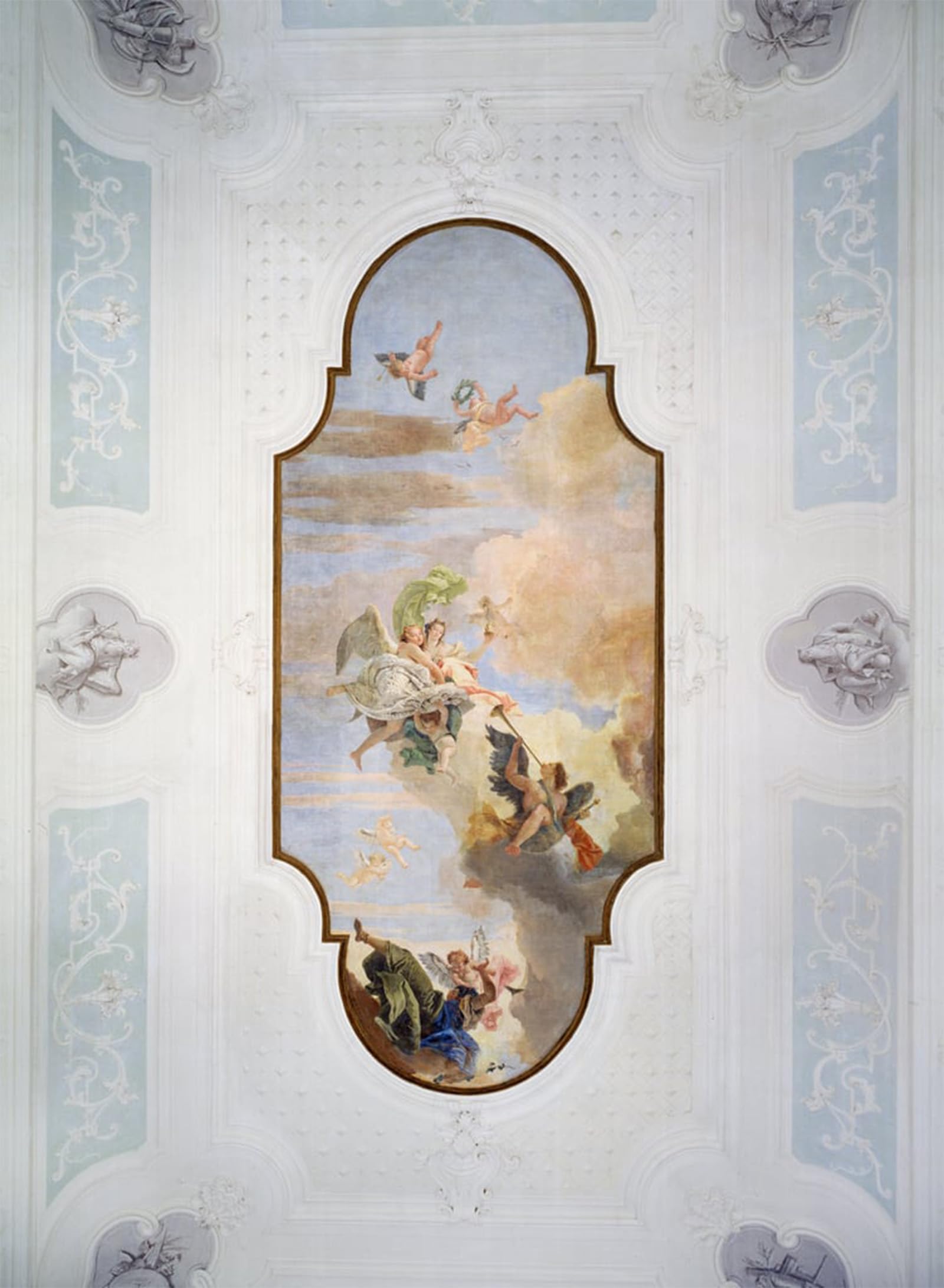 ARTXLXXBN Famous Print Painting Colorful Art Print Fortitude and Prudence by Battista Tiepolo Canvas Art Decorations for Home Decor 60x90cm