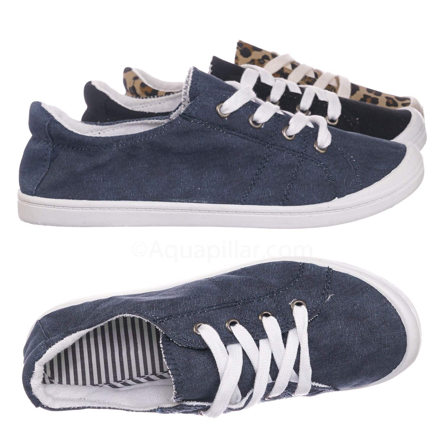 Vintage Flexible Rubber Sneaker - Women Canvas Comfort Fashion Shoes