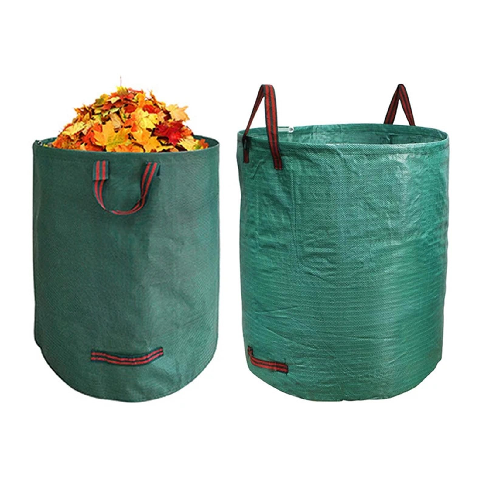 2 Stück Gartenlaubsack mit großer Kapazität, Aufbewahrungssack for Äste, Müllsack, Sammelsack for und Blätter, for die Landwirtschaft FüR Laub(500L 132gal 80x100cm)