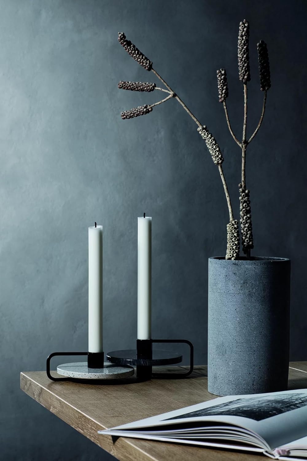 Blomus COLUNA Vase, Dark Gray, Large 11.41" inch, 65627