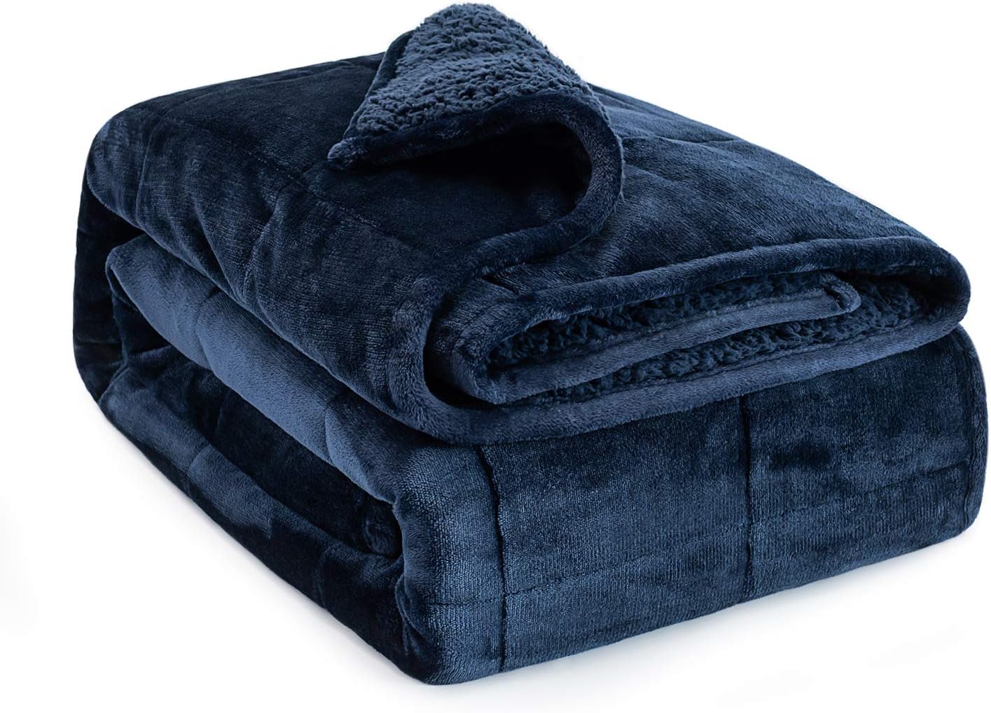 Sivio Sherpa Fleece Weighted Blanket for Adult, 15 lbs