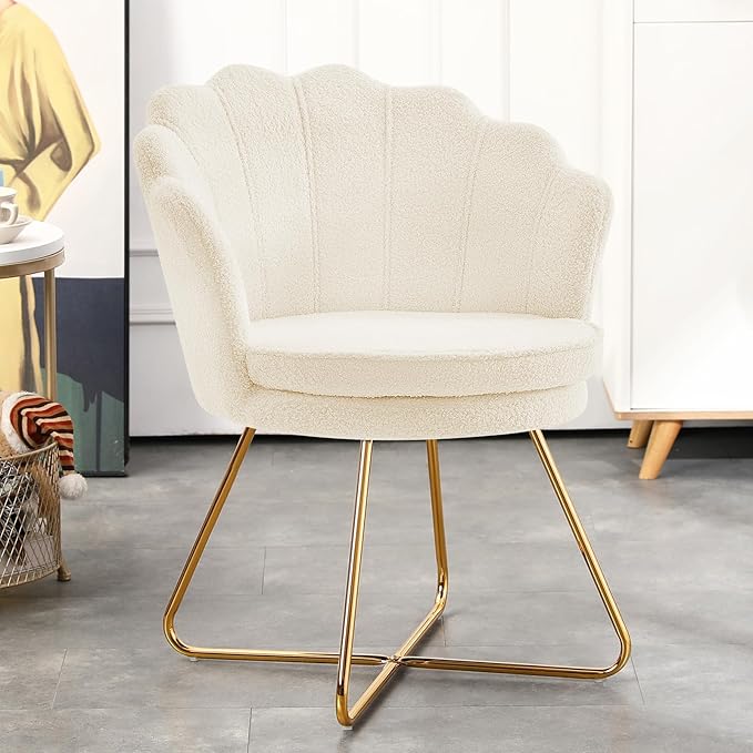 Sillón Acogedor de Respaldo Redondo Blanco miniatura 7