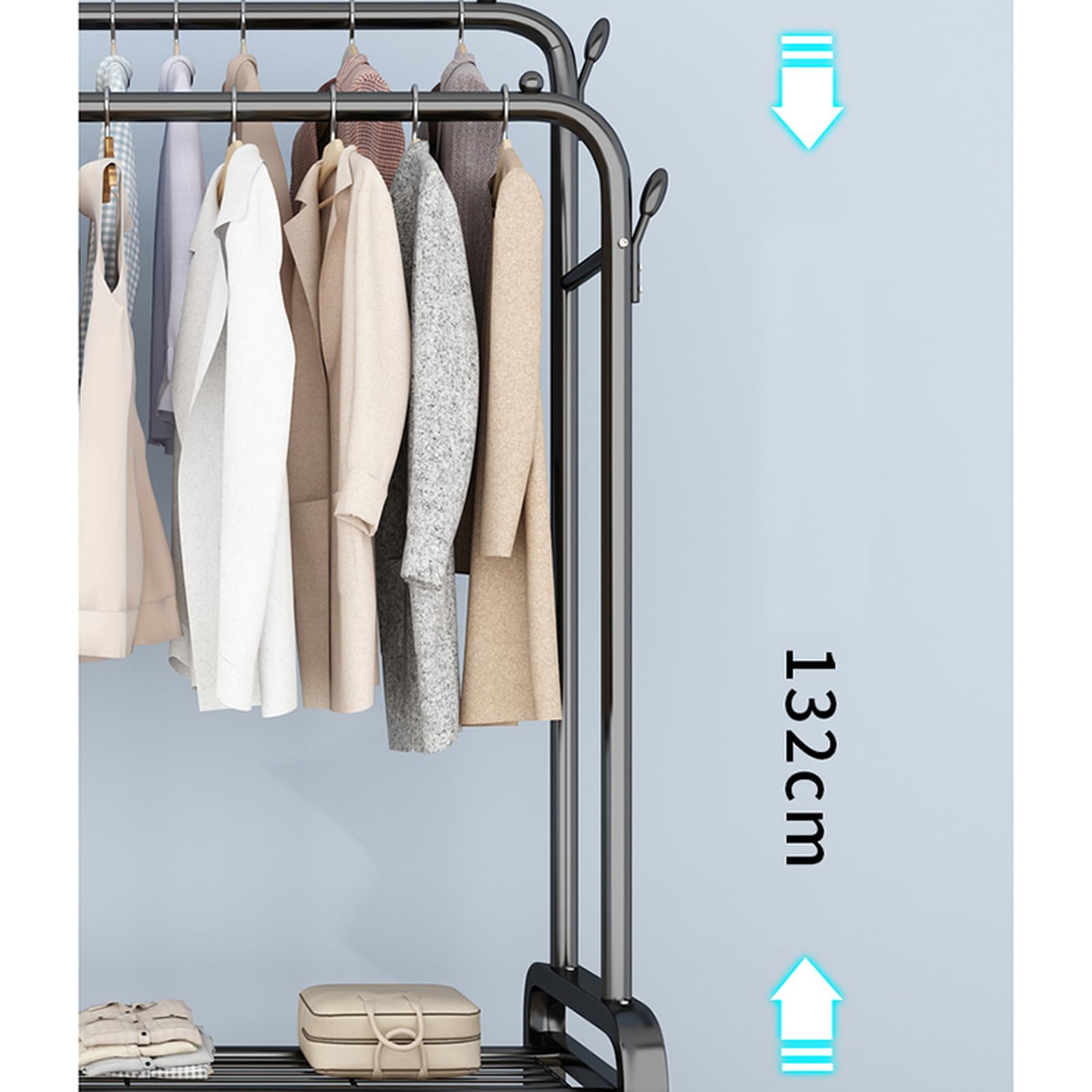 Amazon｜[XYJP] ハンガーラック 頑丈 ブラック 全体耐荷重 大容量 衣類
