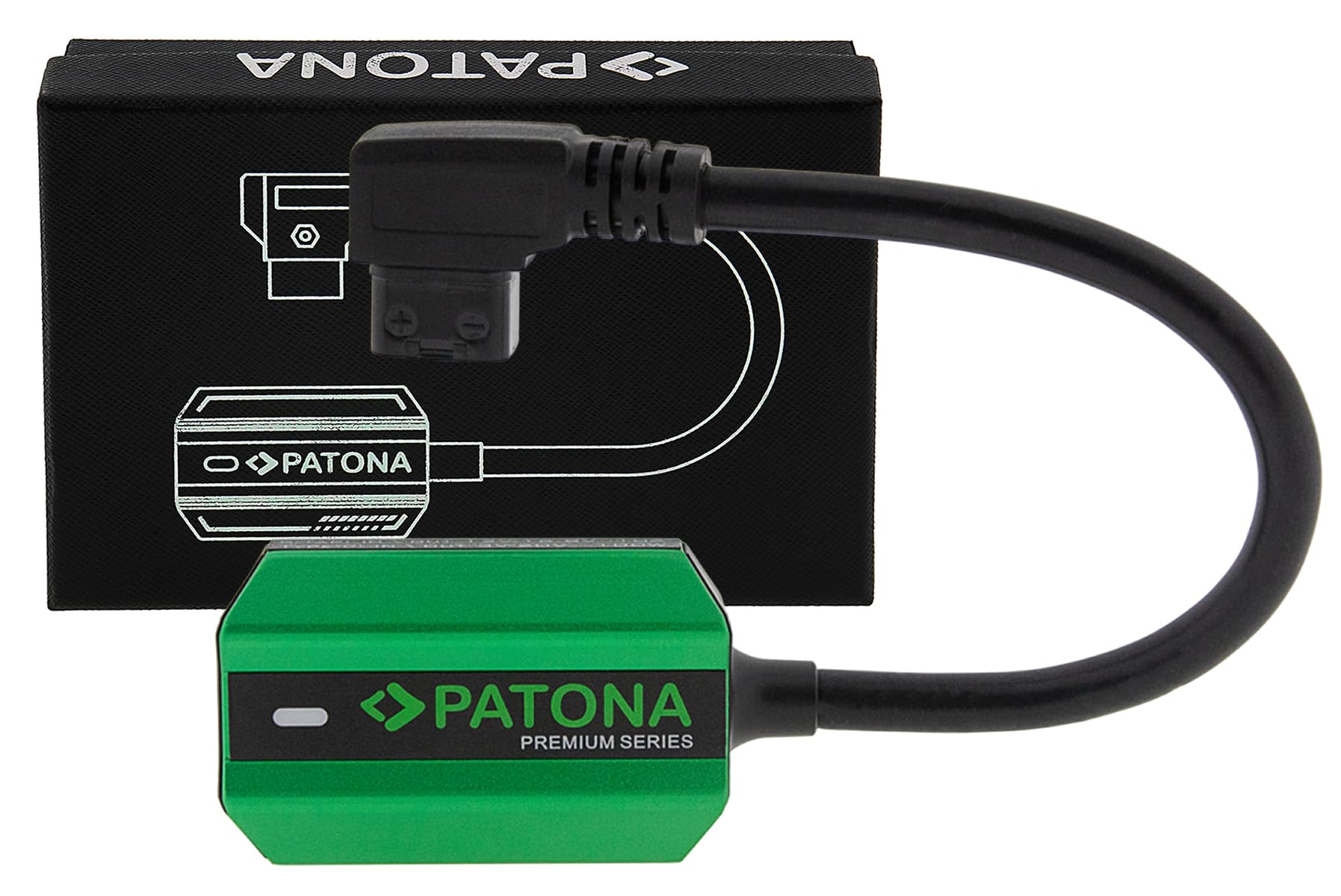 PATONA PD 100W Adattatore Bidirezionale D-Tap/USB-C – carica dispositivi USB-C da batterie V-Mount o batterie V-Mount da alimentatori USB-C PD – con BMS e sonda di temperatura – solo 66g