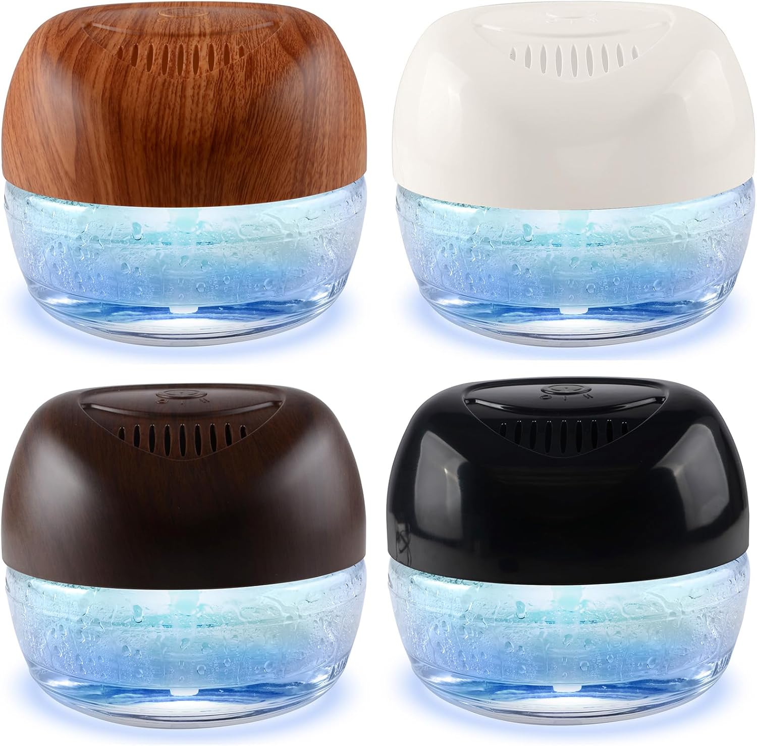 4-Pack Water-Based Purifier Air Washer, Air Revitalizer & Fresh Aire Freshener, Air Fresher with 7 LED Color Changing Mood Light for Rooms