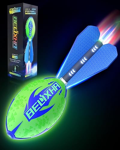 Balón de fútbol recargable que brilla en la oscuridad para niños de 8 a 12 años, bola de espuma LED activada por movimiento con apagado automático,