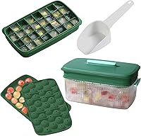 Vista 1 de Bandeja para cubitos de hielo, moldes de hielo de silicona, bandejas de cubitos de hielo, bandejas para cubitos de hielo para congelador, bandeja