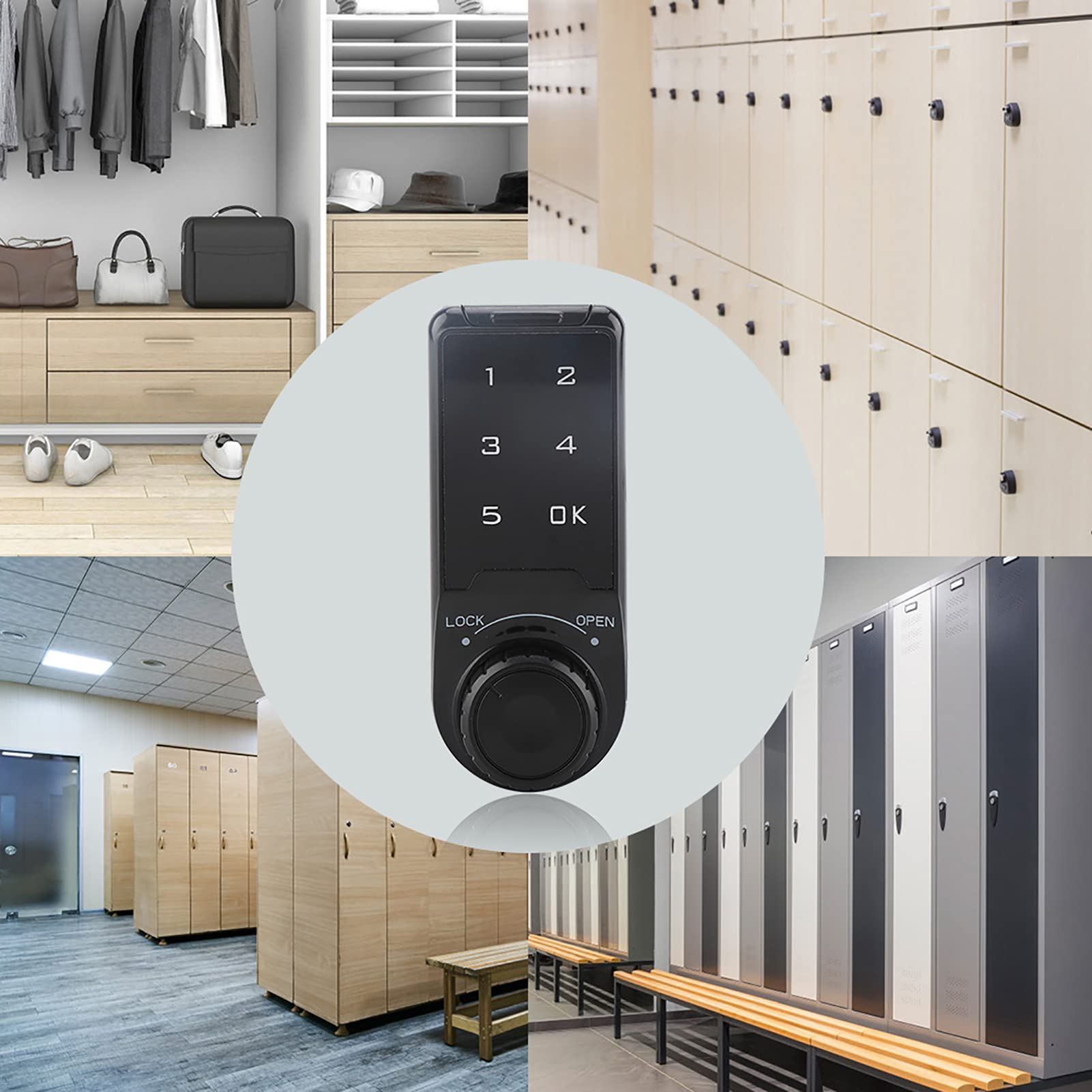 Serrure à Code Verrou Armoire Serrure Électronique Coffre-fort (Size 30)
