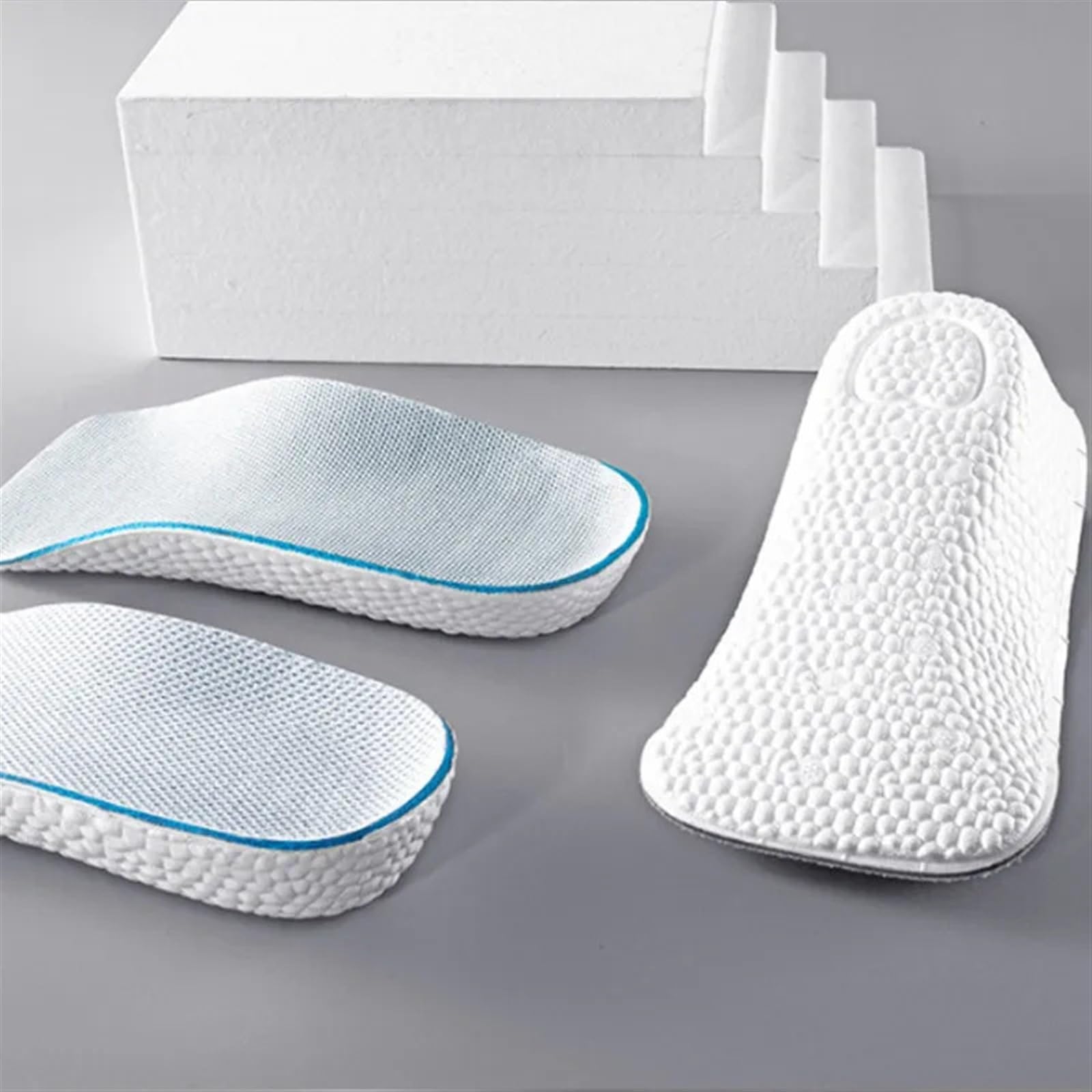 Solette per aumentare l'altezza 3 Paia 1,5-3,5 Cm Più Alto Supporto For Arco Plantare Aumento Di Altezza Solette Peso Leggero Morbido Sollevamento Elastico(3.5CM)