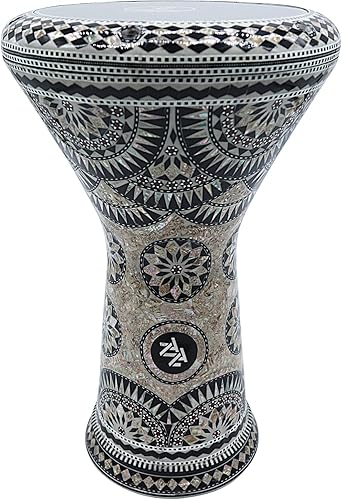 Miniatura 10 de El 17.5 pulgadas de Zaza Percussion de madreperla egipcia Darbuka Doumbek (orquídea azul)